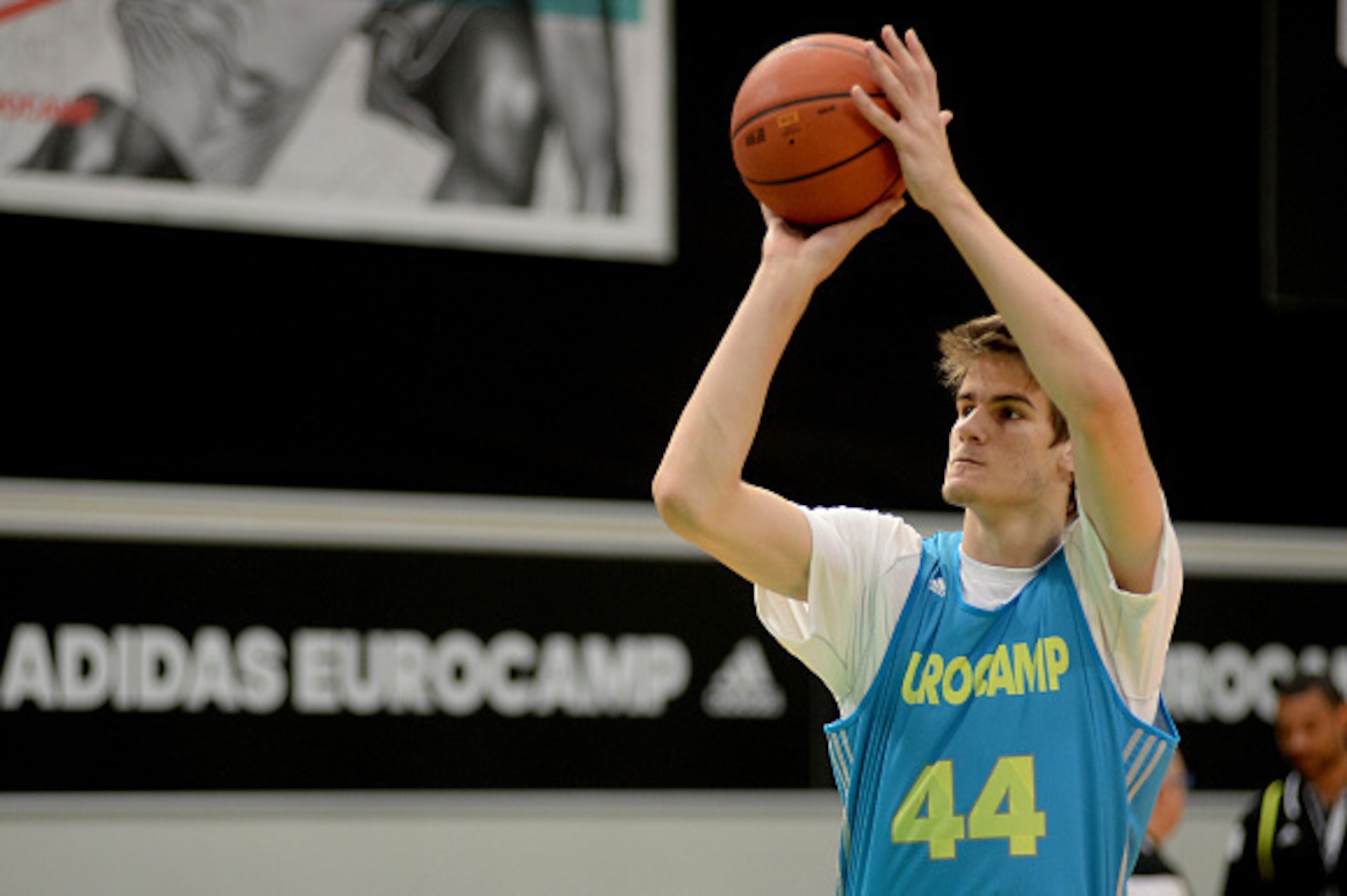 TREVISO, ITALY - JUNE 07:  Dragan Bender in action during the adidas Eurocamp at La Ghirada sports center on June 7, 2015 in Treviso, Italy.  (Photo by Roberto Serra/Iguana Press/Getty Images)
