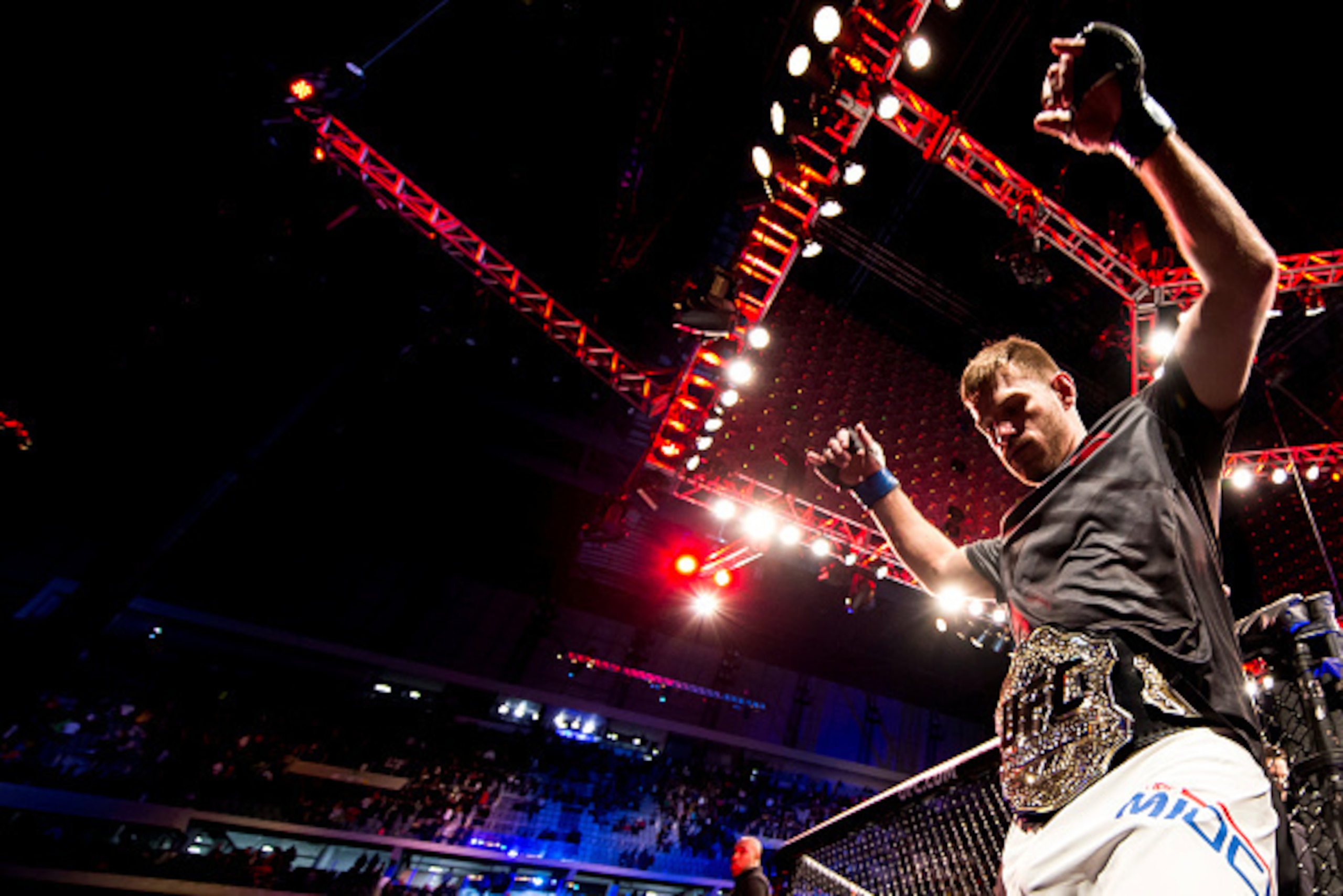 CURITIBA, BRAZIL - MAY 14: Stipe Miocic of the United States celebrates after defeating Fabricio Werdum of Brazil in their heavyweight bout during the UFC 198 at Arena da Baixada stadium on May 14, 2016 in Curitiba, Brazil. (Photo by Buda Mendes/Zuffa LL CURITIBA, BRAZIL - MAY 14: Stipe Miocic of the United States celebrates after defeating Fabricio Werdum of Brazil in their heavyweight bout during the UFC 198 at Arena da Baixada stadium on May 14, 2016 in Curitiba, Brazil. (Photo by Buda Mendes/Zuffa LL