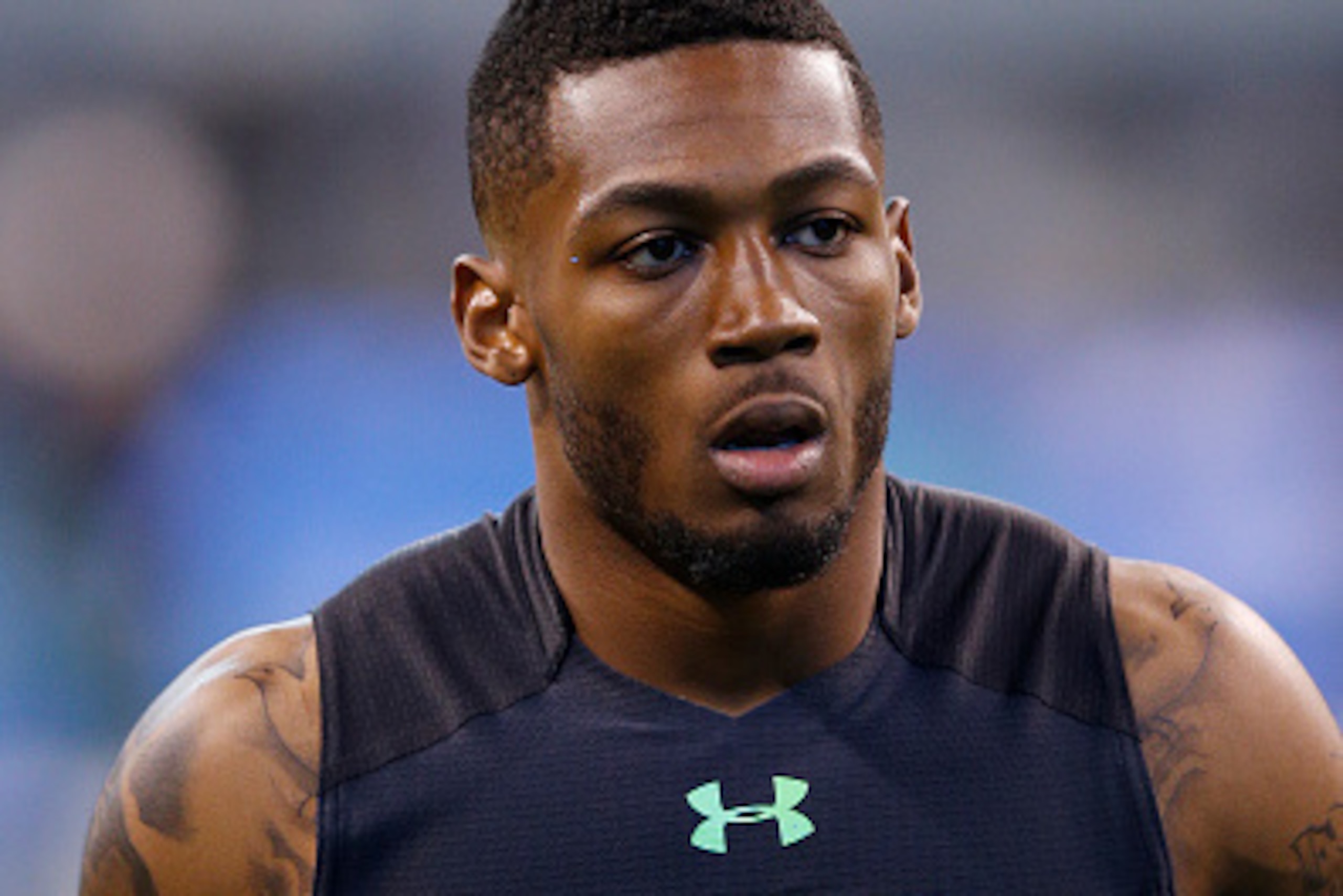 INDIANAPOLIS, IN - FEBRUARY 29: Defensive back Jalen Mills of LSU looks on during the 2016 NFL Scouting Combine at Lucas Oil Stadium on February 29, 2016 in Indianapolis, Indiana. (Photo by Joe Robbins/Getty Images)