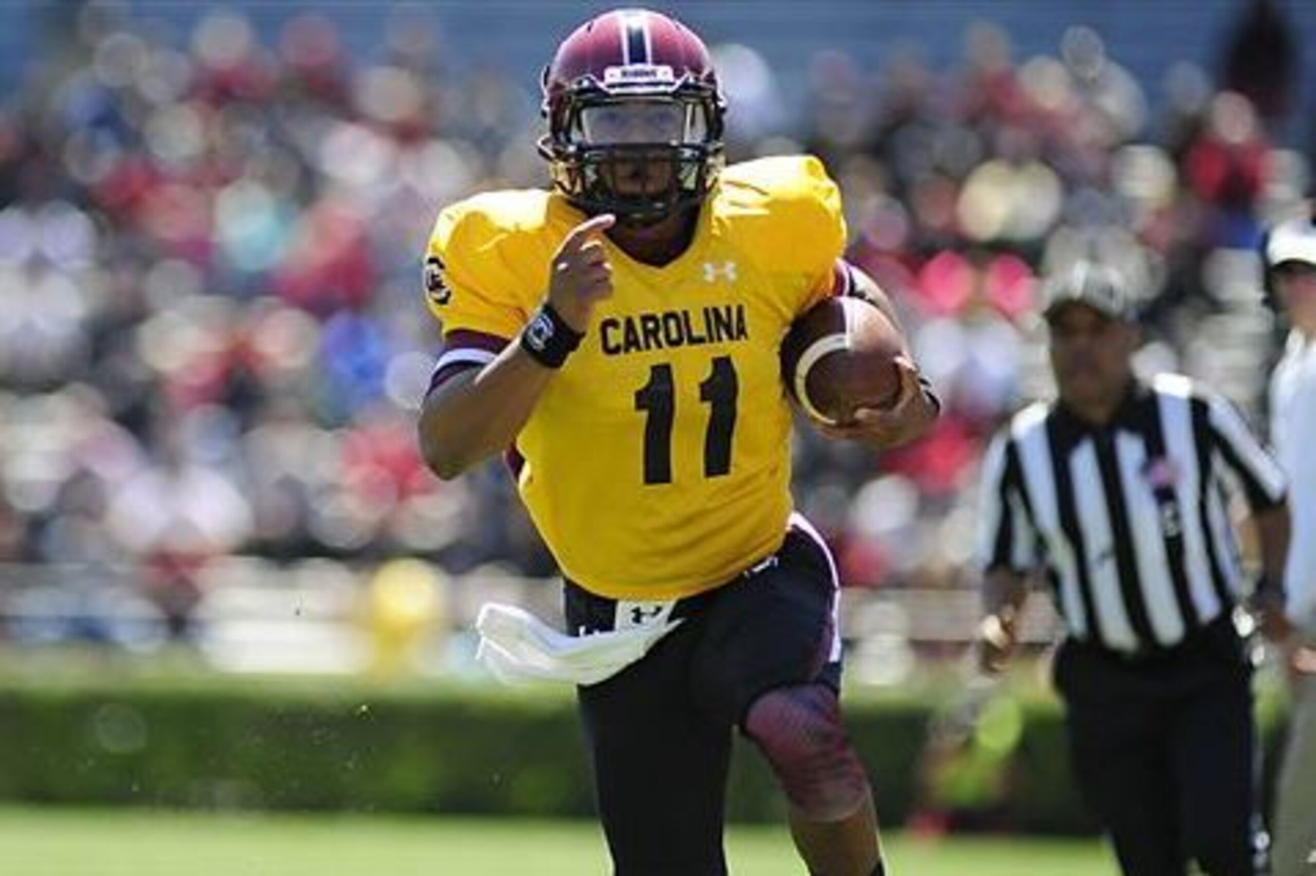South Carolina QB Brandon McIlwain had a long run of 18 yards in the South Carolina spring game