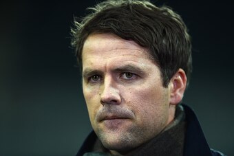 NEWCASTLE UPON TYNE, ENGLAND - MARCH 04:  BT Sport presenter Michael Owen looks on prior to the Barclays Premier League match between Newcastle United and Manchester United at St James' Park on March 4, 2015 in Newcastle upon Tyne, England.  (Photo by Lau