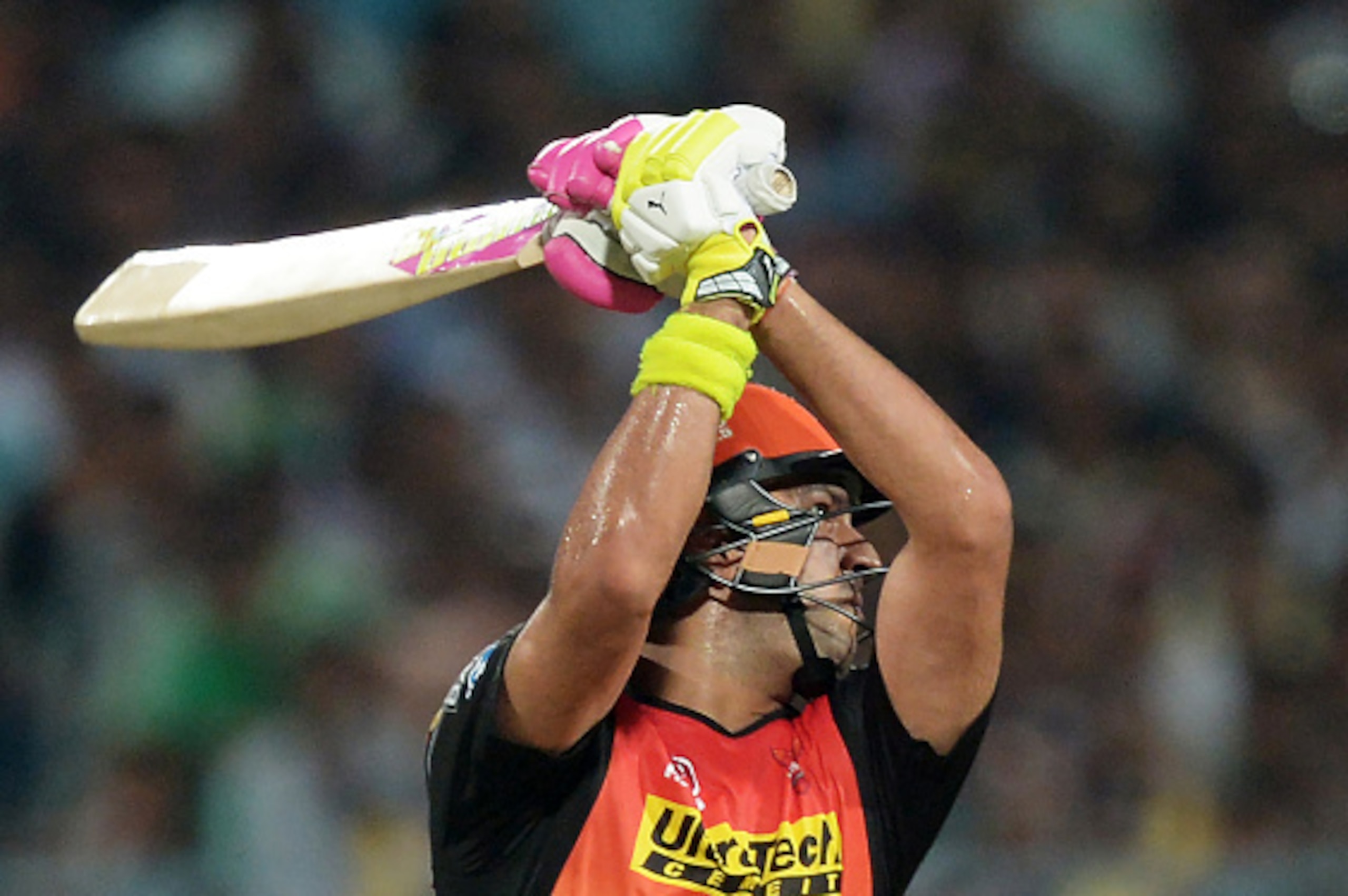 Sunrisers Hyderabad batsman Yuvraj Singh plays a shot during the 2016 Indian Premier League (IPL) Twenty20 cricket match between Kolkata Knight Riders and Sunrisers Hyderabad at the Eden Gardens Cricket Stadium in Kolkata on May 22, 2016. ----IMAGE RESTRI