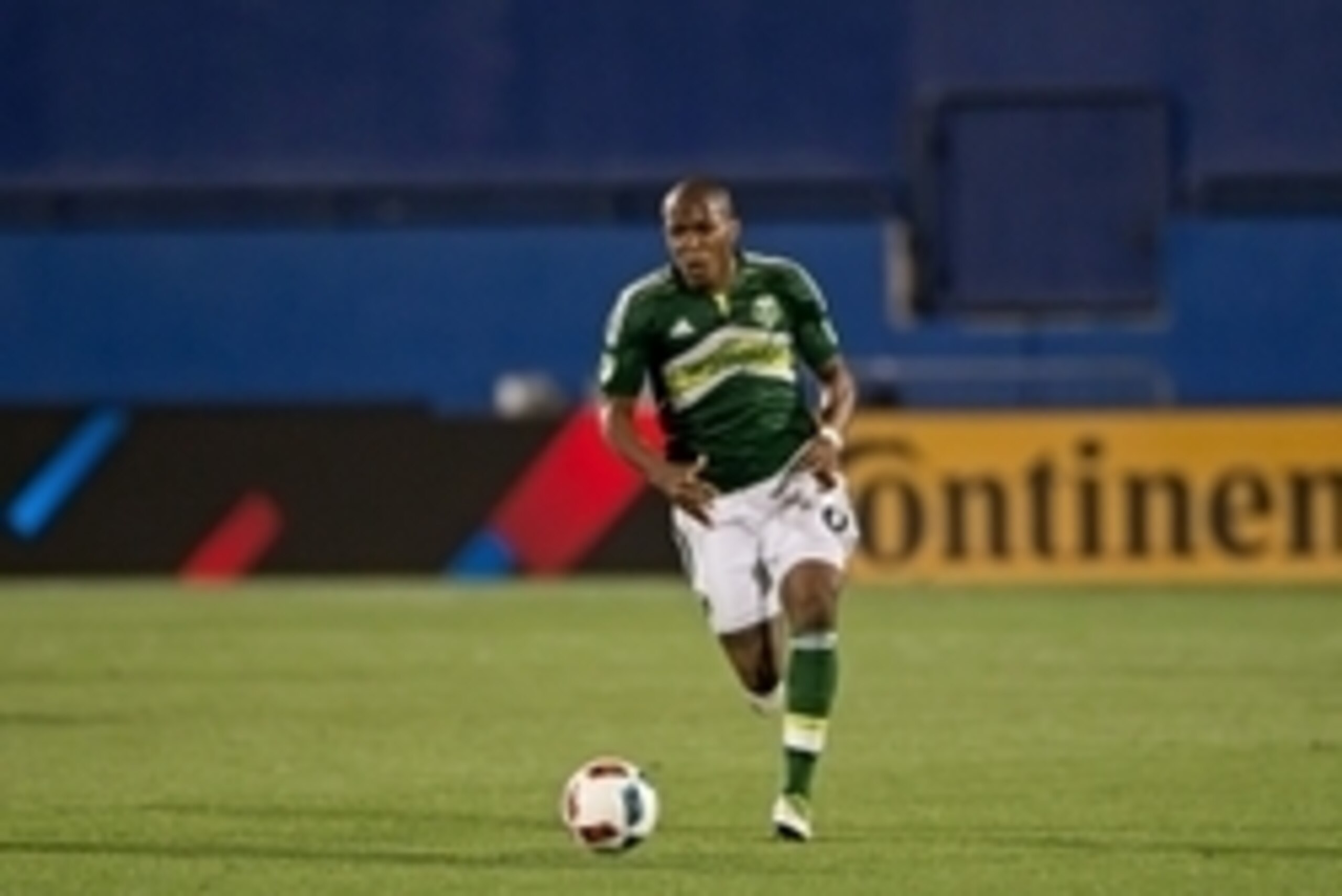 May 11, 2016; Dallas, TX, USA; Portland Timbers midfielder Darlington Nagbe (6) dribbles the ball during the match against FC Dallas at Toyota Stadium. Mandatory Credit: Kevin Jairaj-USA TODAY Sports