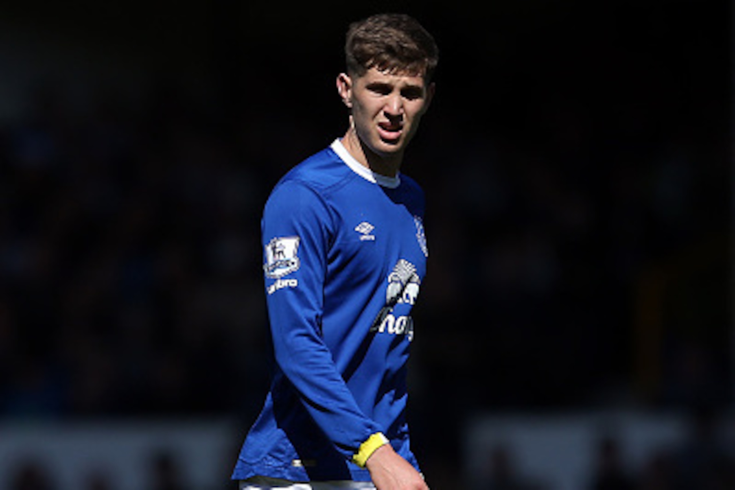 LIVERPOOL, UNITED KINGDOM - MAY 15: John Stones of Everton during the Barclays Premier League match between Everton and Norwich City at Goodison Park on May 15, 2016 in Liverpool, England. (Photo by Jan Kruger/Getty Images)