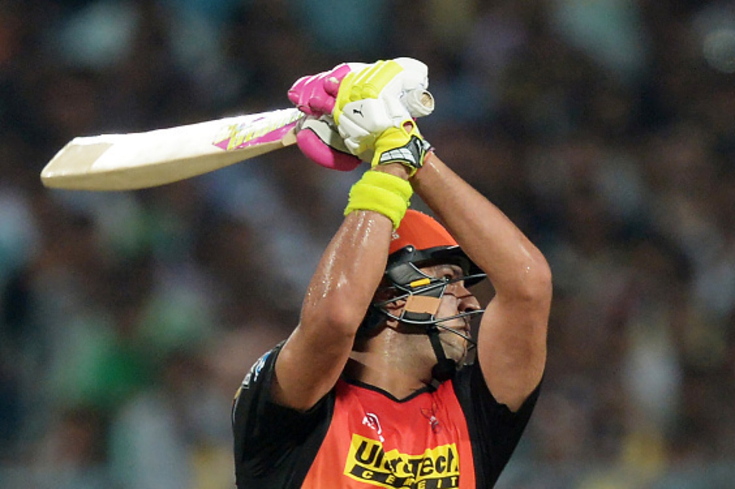 Sunrisers Hyderabad batsman Yuvraj Singh plays a shot during the 2016 Indian Premier League (IPL) Twenty20 cricket match between Kolkata Knight Riders and Sunrisers Hyderabad at the Eden Gardens Cricket Stadium in Kolkata on May 22, 2016. ----IMAGE RESTRI