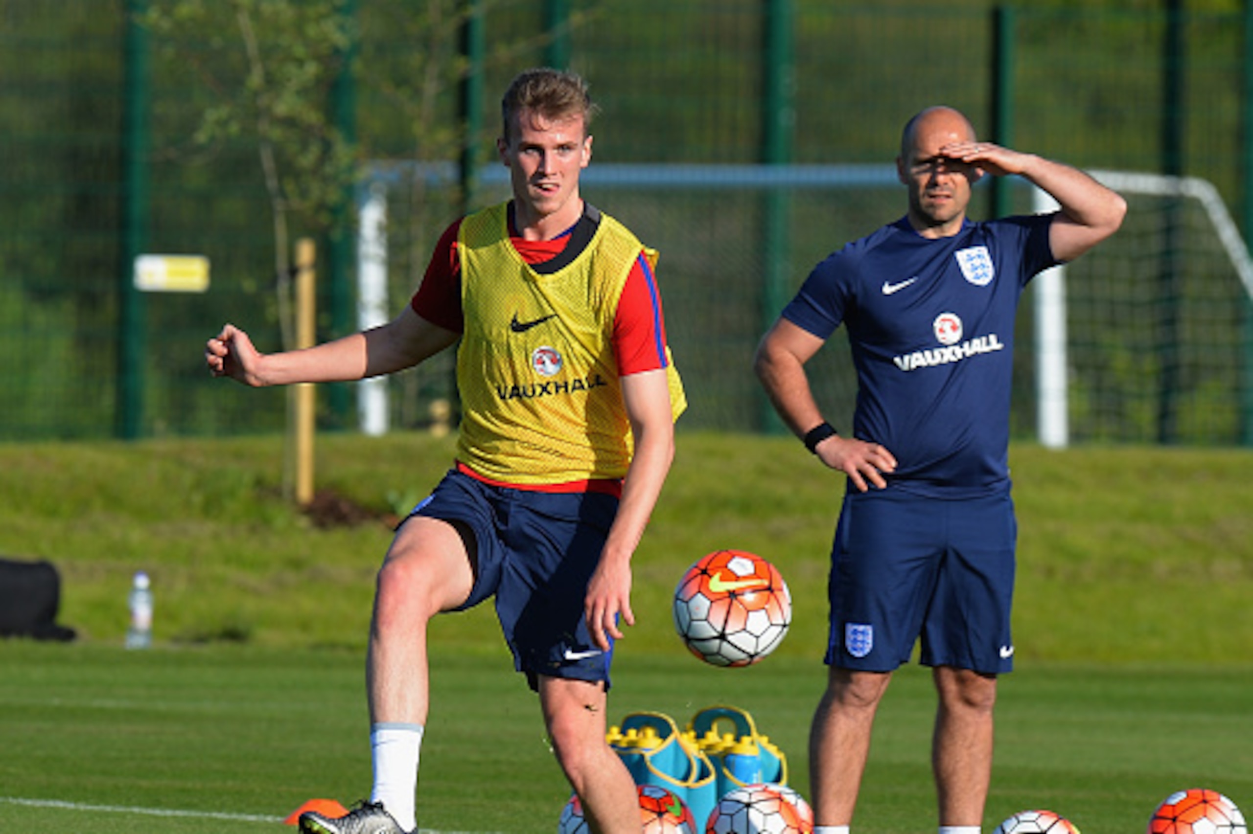 BURTON-UPON-TRENT, ENGLAND - MAY 16:  Rob Holding of England U21 during the England U21 Training Session and Press Conference at St Georges Park on May 16, 2016 in Burton-upon-Trent, England.  (Photo by Tony Marshall/Getty Images)