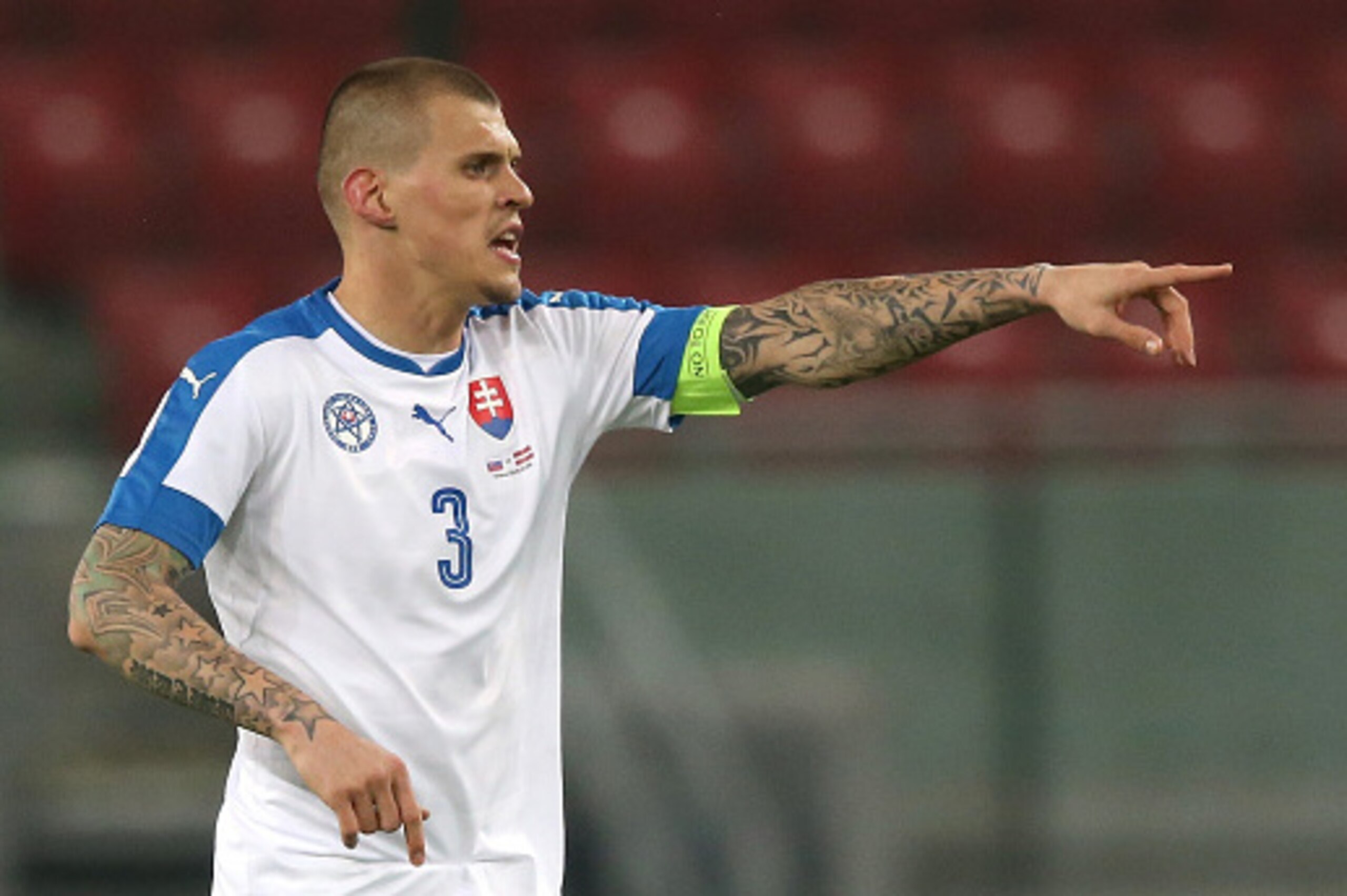 TRNAVA, SLOVAKIA - MARCH 25: Martin Skrtel of Slovakia issues instructions during the international friendly match between Slovakia and Latvia held at Stadion Antona Malatinskeho on March 25, 2016 in Trnava, Slovakia. (Photo by David Rogers/Getty Images TRNAVA, SLOVAKIA - MARCH 25: Martin Skrtel of Slovakia issues instructions during the international friendly match between Slovakia and Latvia held at Stadion Antona Malatinskeho on March 25, 2016 in Trnava, Slovakia. (Photo by David Rogers/Getty Images