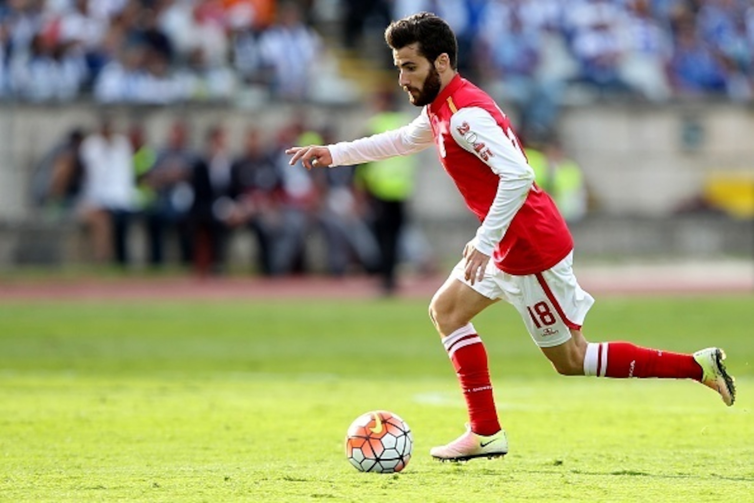 LISBON, PORTUGAL - MAY 22: Braga's midfielder Rafa Silva during the match between FC Porto and SC Braga for the Portuguese Cup Final  at Estadio do Jamor on May 22, 2016 in Lisbon, Portugal.  (Photo by Carlos Rodrigues/Getty Images)