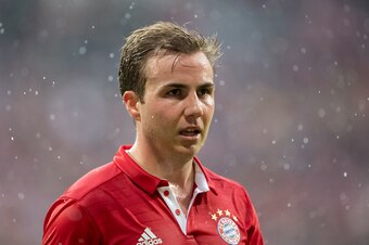 MUNICH, GERMANY - MAY 14:  Mario Goetze of Muenchen looks on during the Bundesliga match between FC Bayern Muenchen and Hannover 96 at Allianz Arena on May 14, 2016 in Munich, Germany.  (Photo by Boris Streubel/Getty Images)