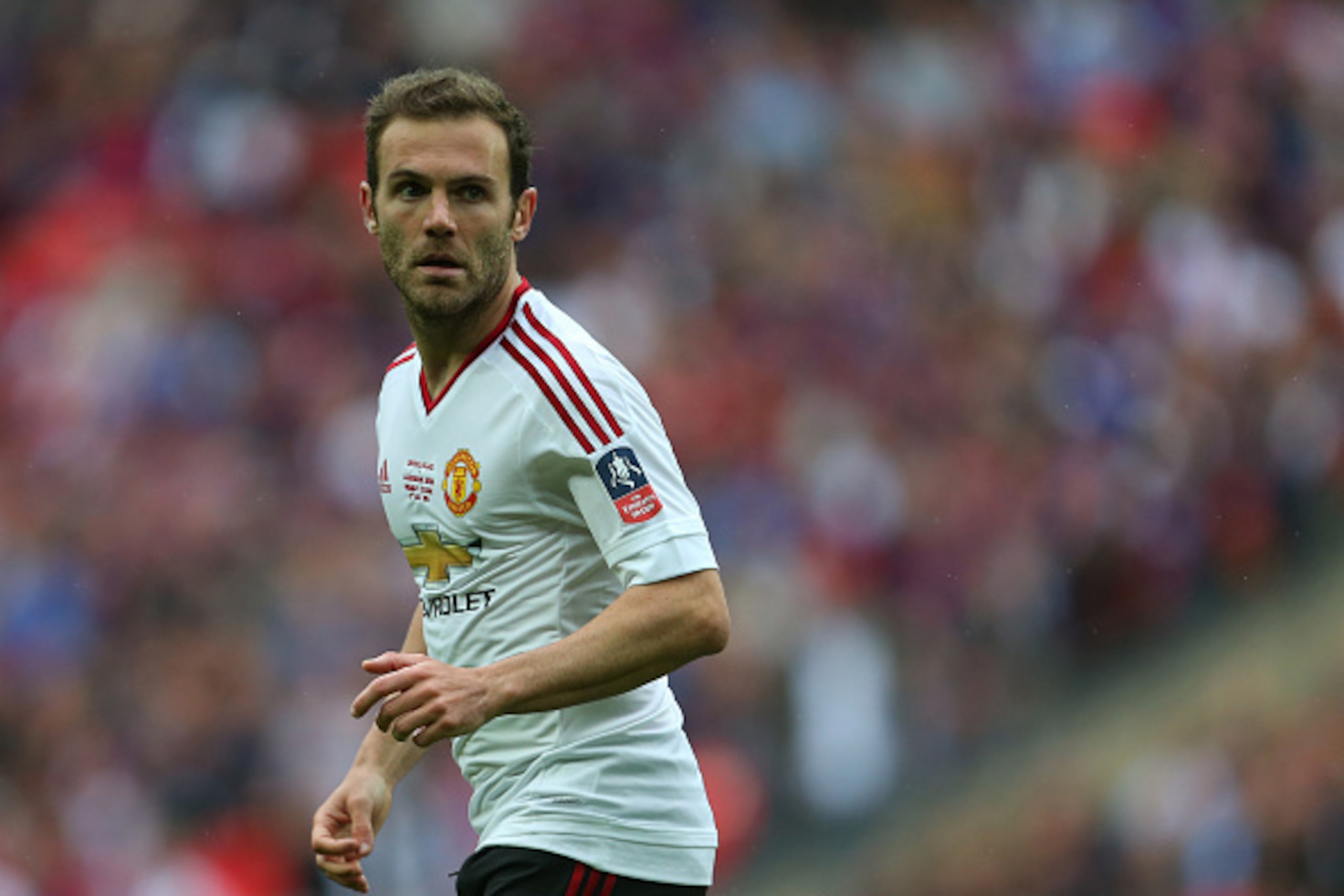 LONDON, ENGLAND - MAY 21: Juan Mata of Manchester United during The Emirates FA Cup final match between Manchester United and Crystal Palace at Wembley Stadium on May 21, 2016 in London, England. (Photo by Catherine Ivill - AMA/Getty Images)