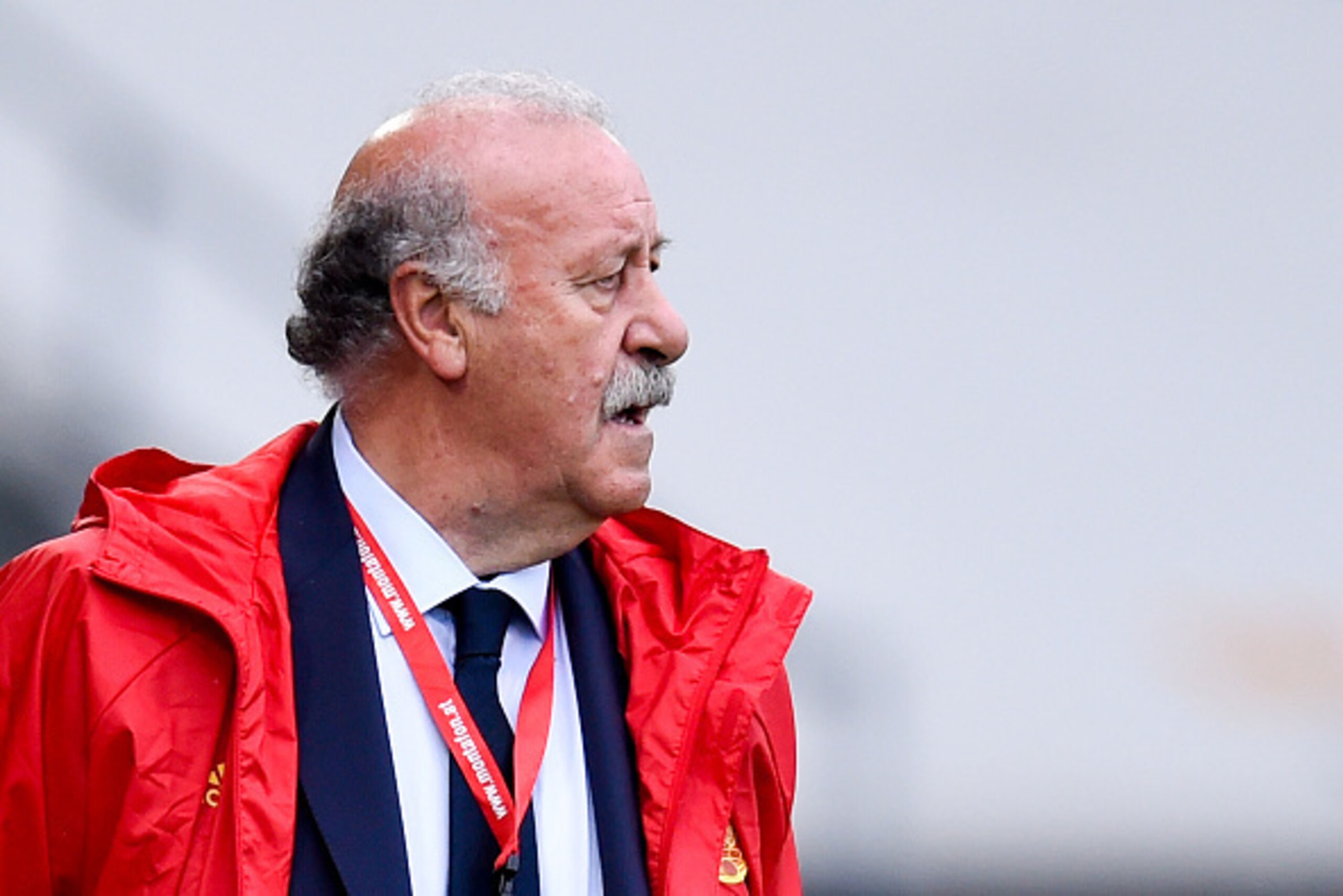 ST GALLEN, SWITZERLAND - MAY 29:  Head coach Vicente Del Bosque of Spain directs his players during an international friendly match between Spain and Bosnia at the AFG Arena on May 29, 2016 in St Gallen, Switzerland.  (Photo by David Ramos/Getty Images)