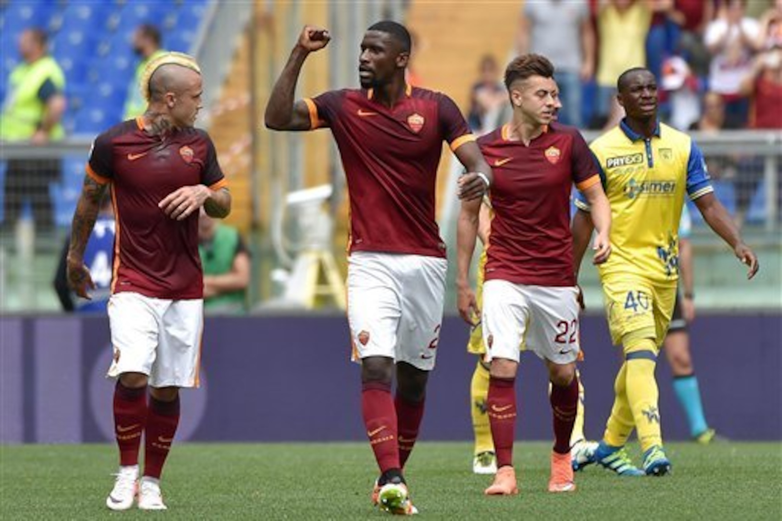 Rudiger spent the 2015-16 season on loan at AS Roma.