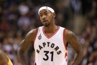Dec 7, 2015; Toronto, Ontario, CAN; Toronto Raptors guard Terrence Ross (31) looks on against the Los Angeles Lakers at Air Canada Centre. The Raptors beat the Lakers 102-93. Mandatory Credit: Tom Szczerbowski-USA TODAY Sports