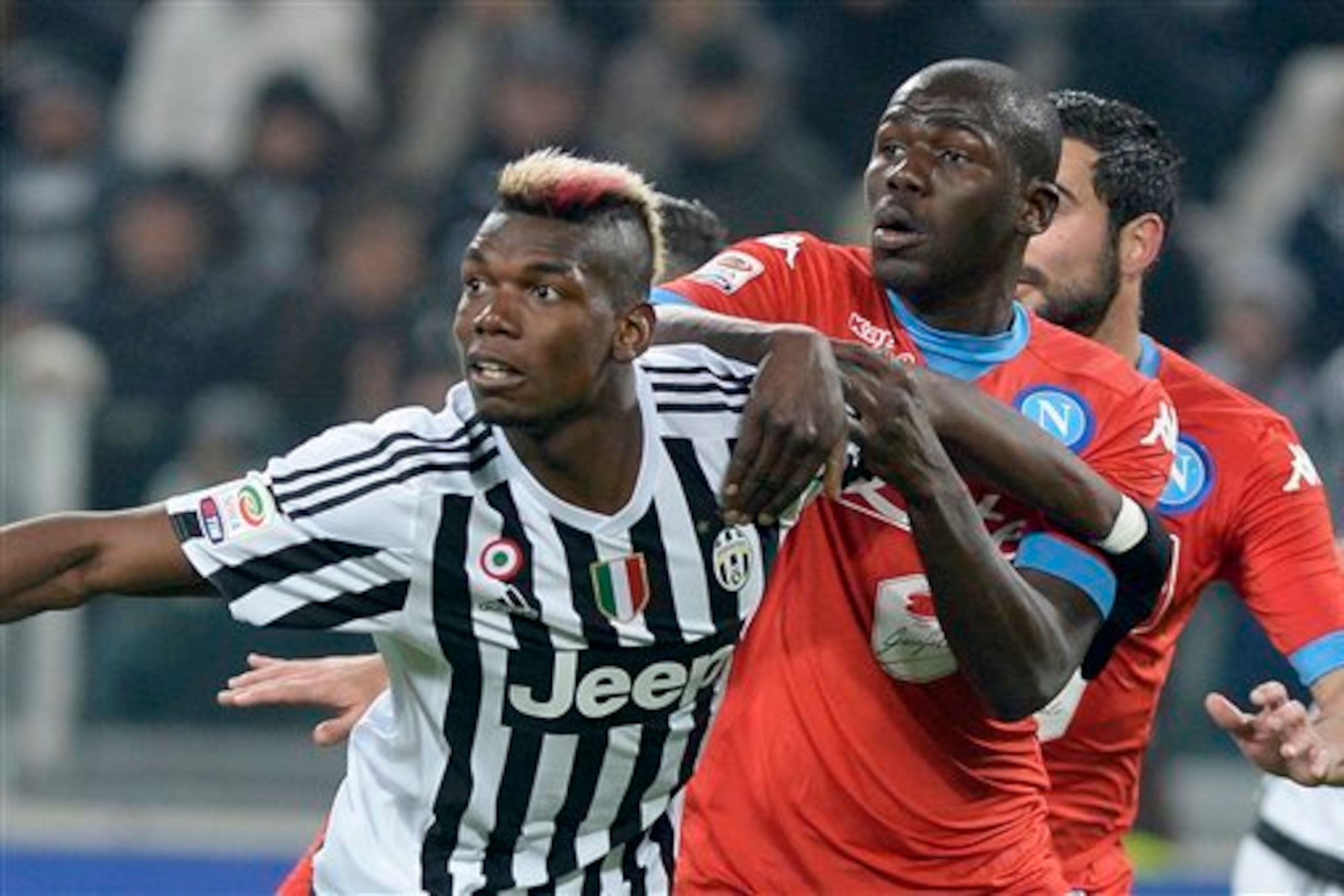 Koulibaly (right) helped Napoli finish second to Juventus in Serie A last season. Koulibaly (right) helped Napoli finish second to Juventus in Serie A last season.