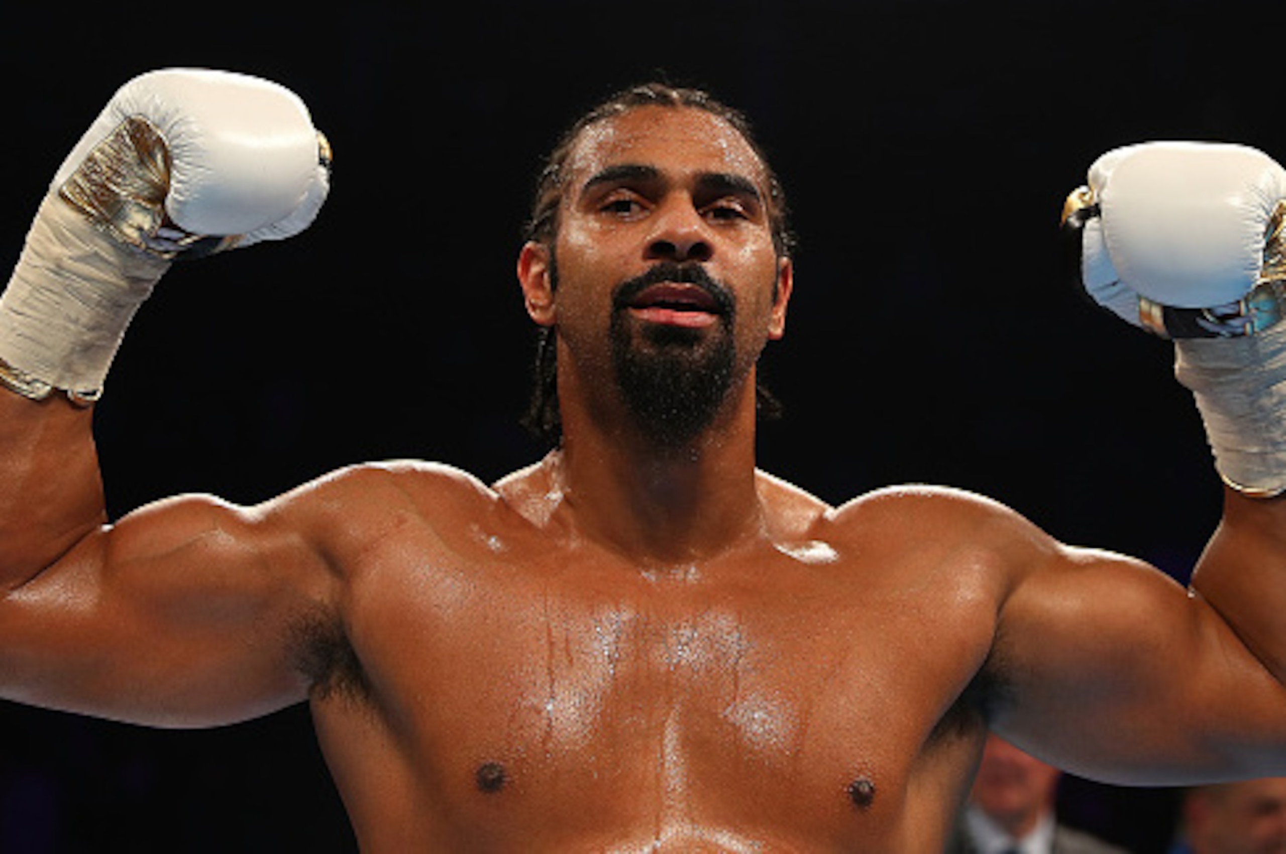 LONDON, ENGLAND - MAY 21:  David Haye of England celebrates victory against Arnold Gjergjaj of Switzerland during their Heavyweight fight at The O2 Arena on May 21, 2016 in London, England.  (Photo by Richard Heathcote/Getty Images)