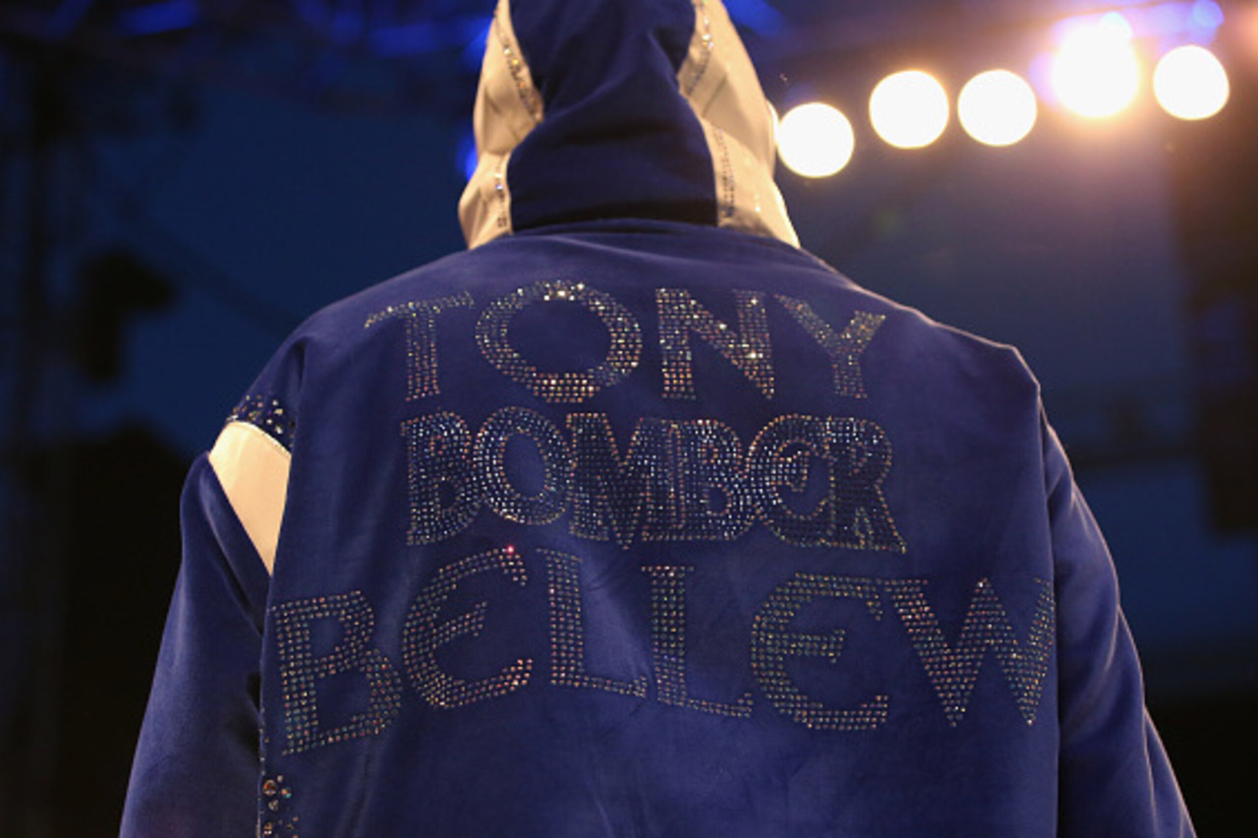 LIVERPOOL, ENGLAND - MAY 29:  Tony Bellew arrives at the ring to face Illunga Makabu in the Vacant WBC World Cruiserweight Championship fight between Tony Bellew and Illunga Makabu at Goodison Park on May 29, 2016 in Liverpool, England.  (Photo by Alex Li