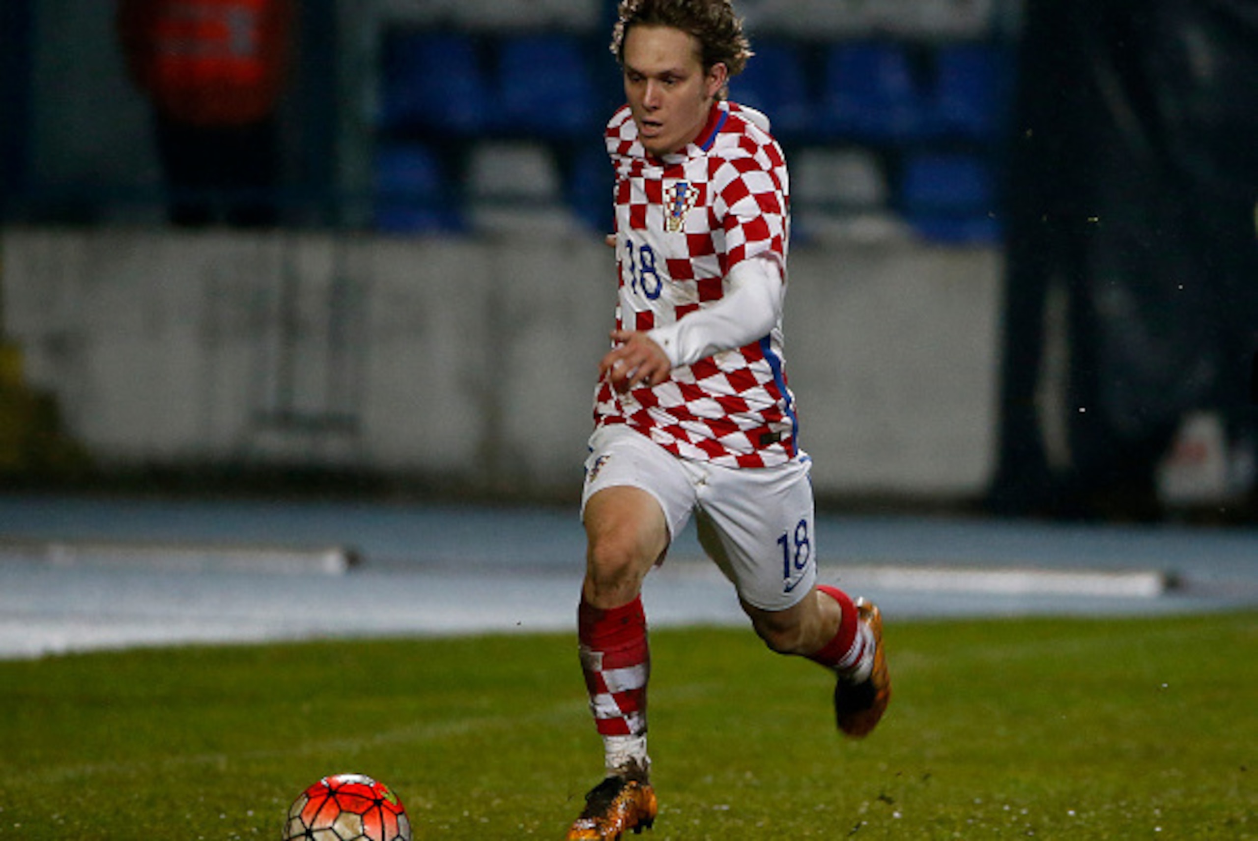 OSIJEK, CROATIA - MARCH 23: Alen Halilovic of Croatia in action during the International Friendly match between Croatia and Israel at stadium Gradski Vrt on March 23, 2016 in Osijek, Croatia. (Photo by Srdjan Stevanovic/Getty Images)