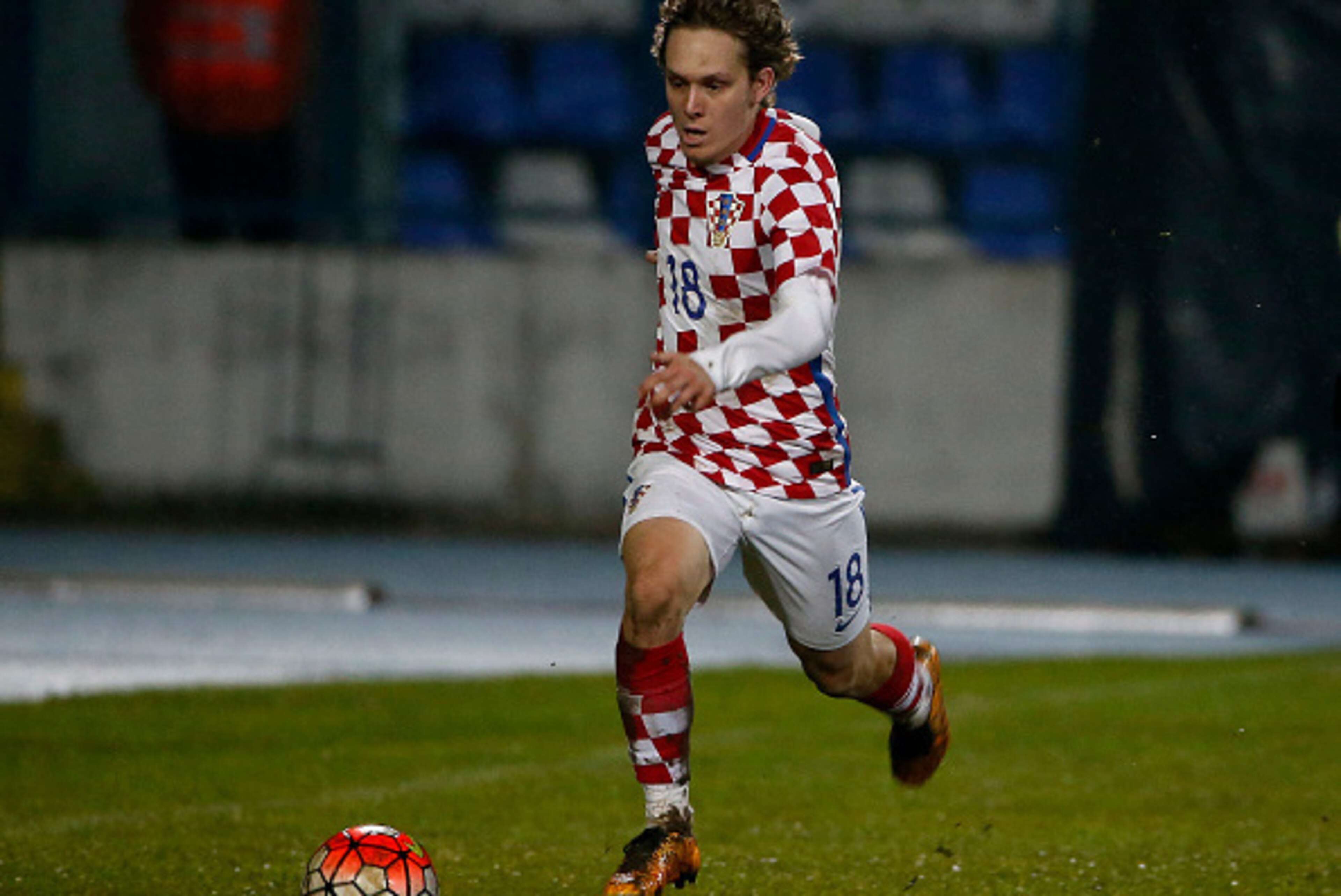 OSIJEK, CROATIA - MARCH 23: Alen Halilovic of Croatia in action during the International Friendly match between Croatia and Israel at stadium Gradski Vrt on March 23, 2016 in Osijek, Croatia. (Photo by Srdjan Stevanovic/Getty Images)