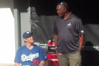 Clayton Kershaw with Calvin Jones.