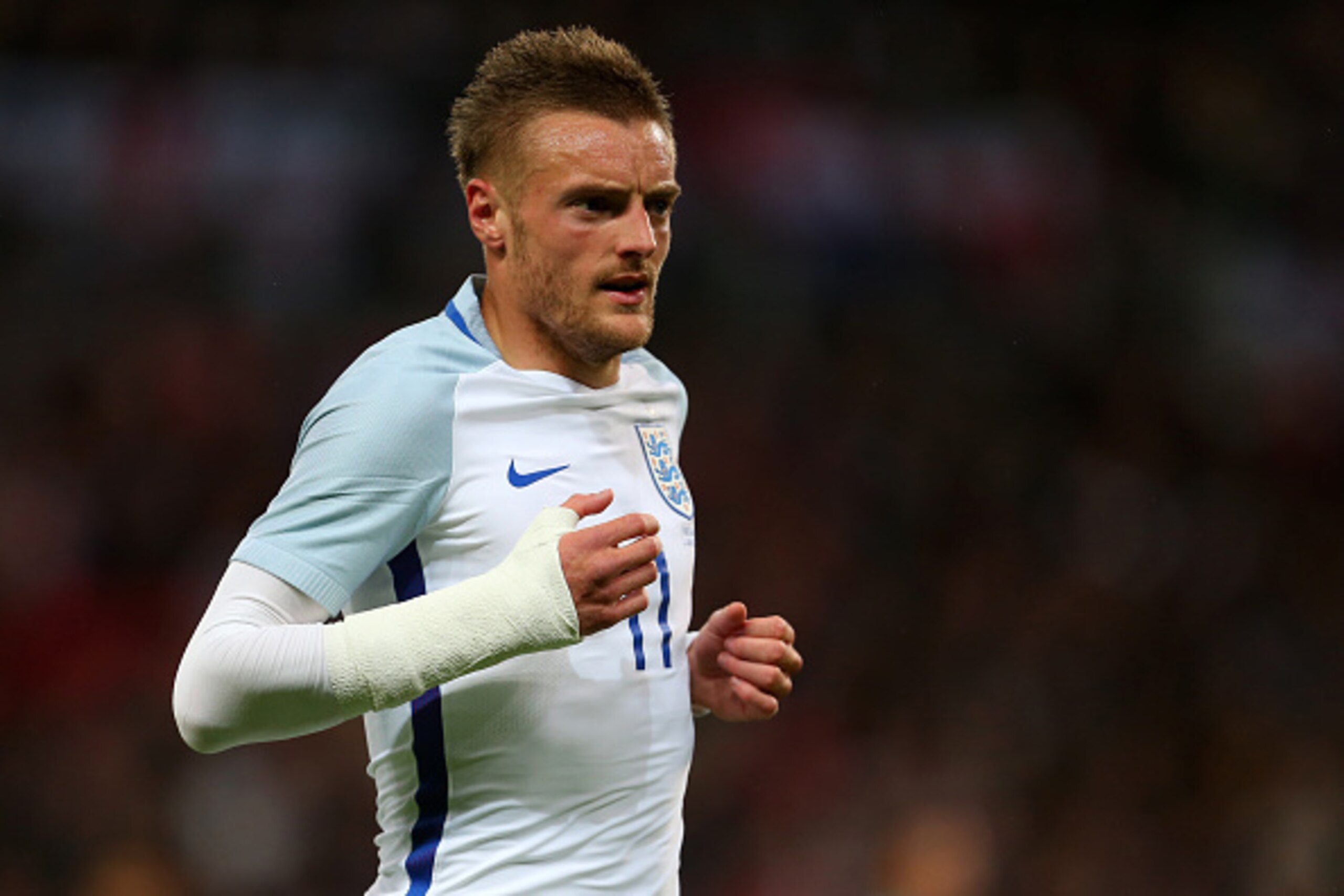 LONDON, ENGLAND - JUNE 02: Jamie Vardy of England during the International Friendly match between England and Portugal at Wembley Stadium on June 2, 2016 in London, England. (Photo by Catherine Ivill - AMA/Getty Images)