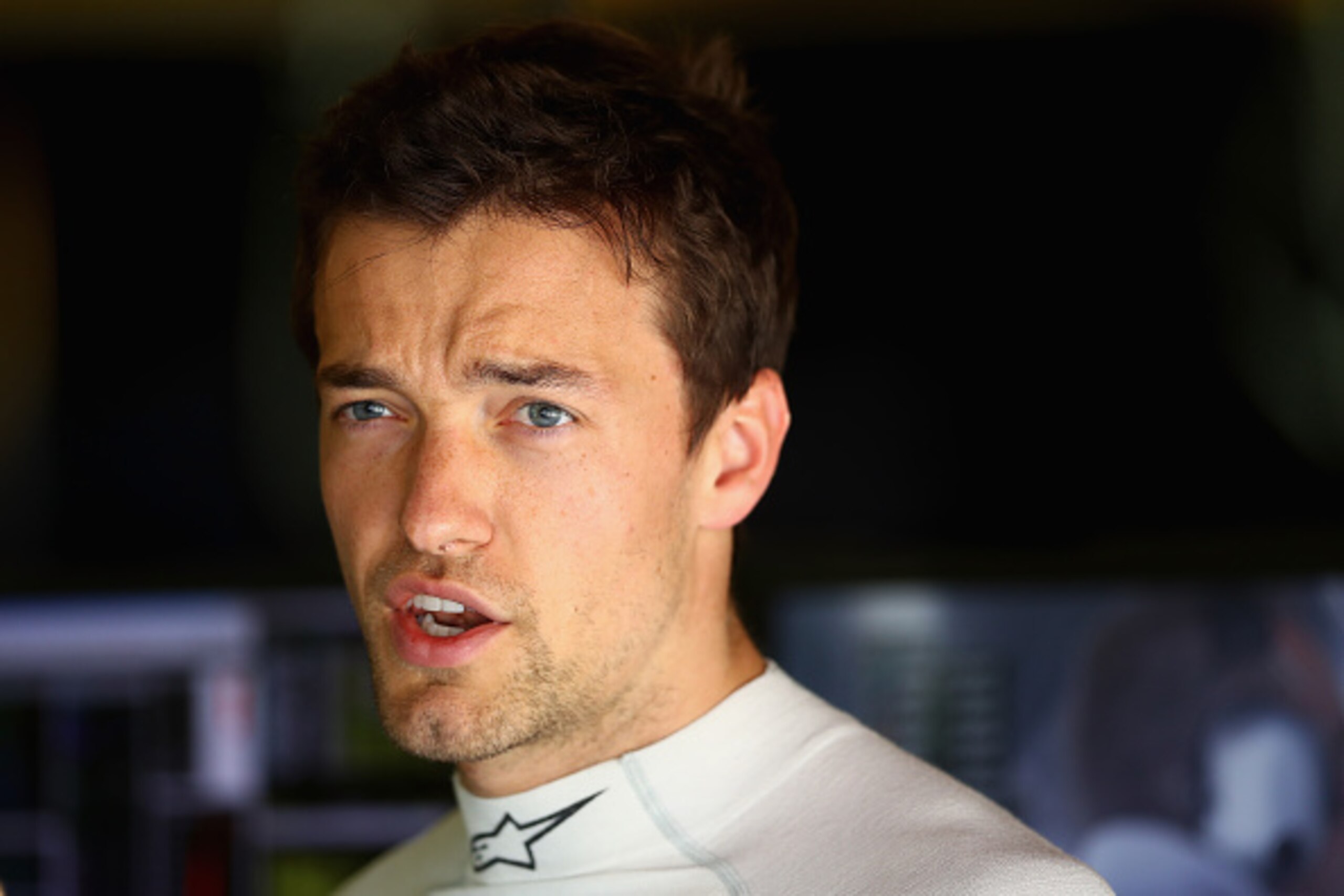 MONTMELO, SPAIN - MAY 13: Jolyon Palmer of Great Britain and Renault Sport F1 in the garage during practice for the Spanish Formula One Grand Prix at Circuit de Catalunya on May 13, 2016 in Montmelo, Spain.  (Photo by Clive Mason/Getty Images)