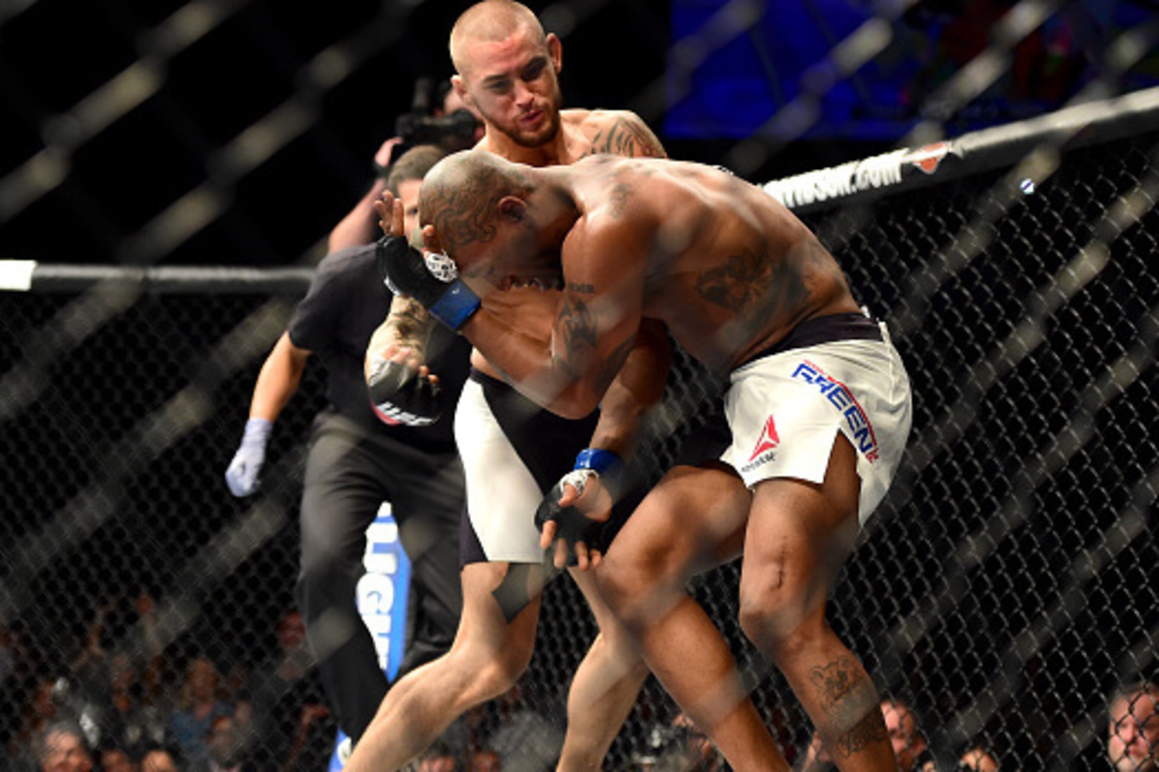 INGLEWOOD, CA - JUNE 04:  Dustin Poirier wrestles Bobby Green in their lightweight bout during the UFC 199 event at The Forum on June 4, 2016 in Inglewood, California.  (Photo by Harry How/Zuffa LLC/Zuffa LLC via Getty Images)