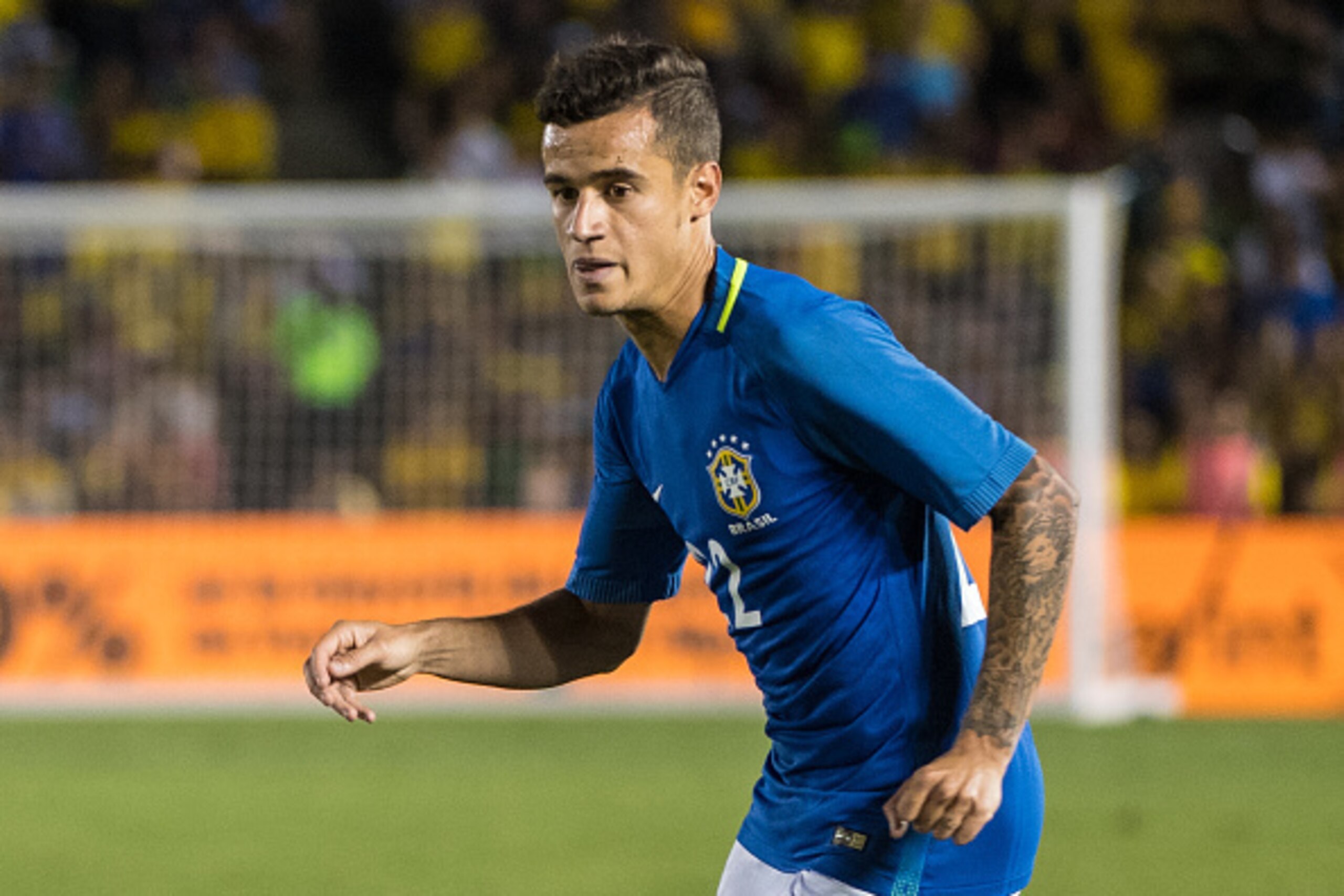 PASADENA, CA - JUNE 4: Philippe Coutinho #22 of Brazil during the Copa America Centenario Group B match between Brazil and Ecuador at the Rose Bowl on June 4, 2016 in Pasadena, California. The final score was 0-0 (Photo by Shaun Clark/Getty Images)