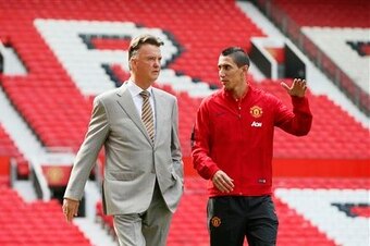 Van Gaal and Di Maria in summer 2014.