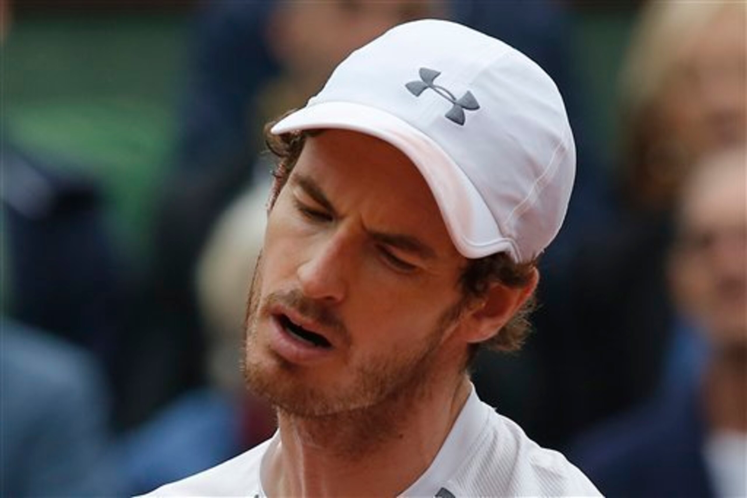 Murray cast a dejected figure after Sunday's defeat.
