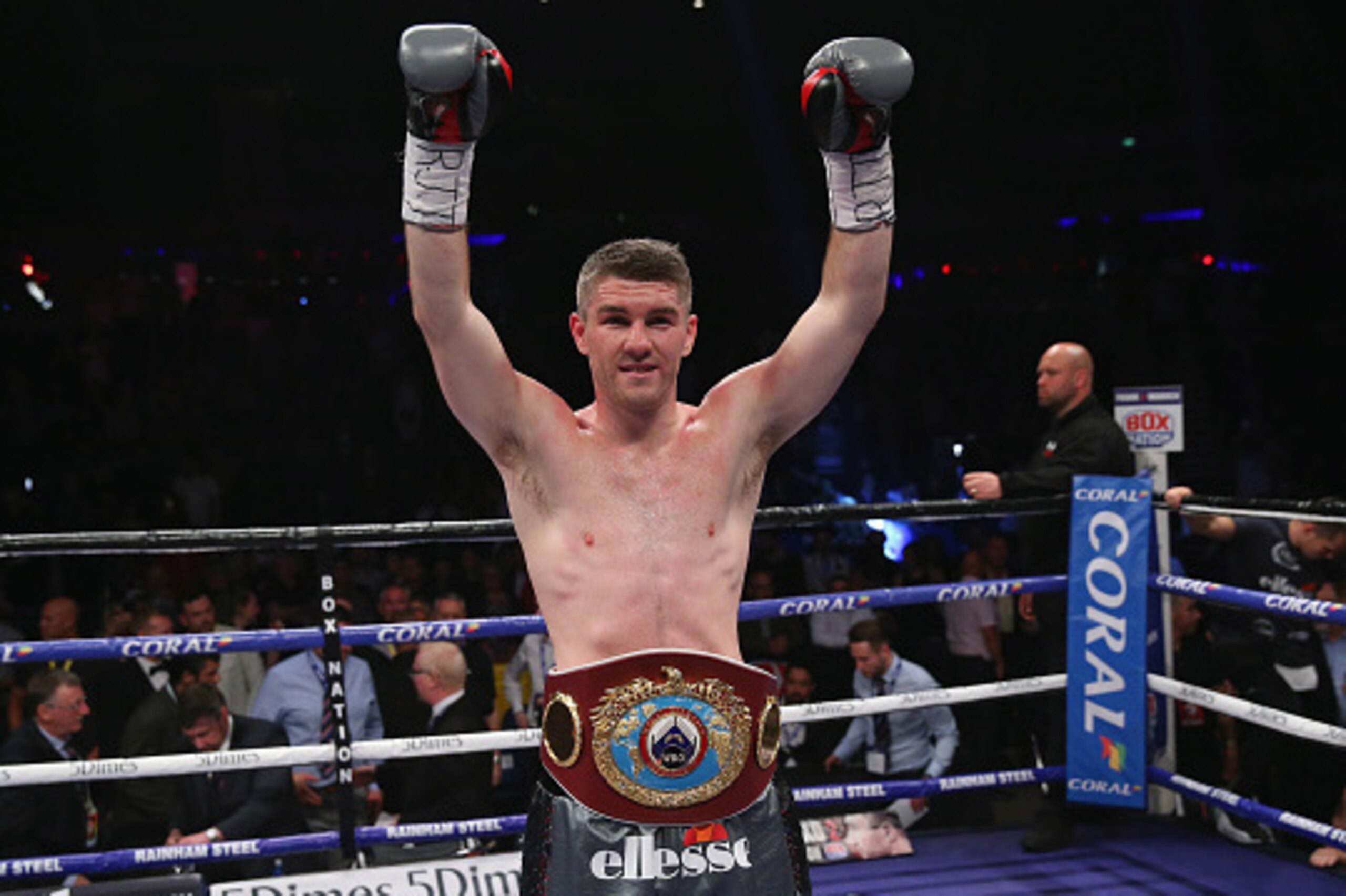 LIVERPOOL, ENGLAND - JUNE 04:  Liam Smith celebrates after victory over Predrag Radosevic in the WBO World Super-Welterweight Championship fight between Liam Smith and Predrag Radosevic at Echo Arena on June 4, 2016 in Liverpool, England.  (Photo by Alex 