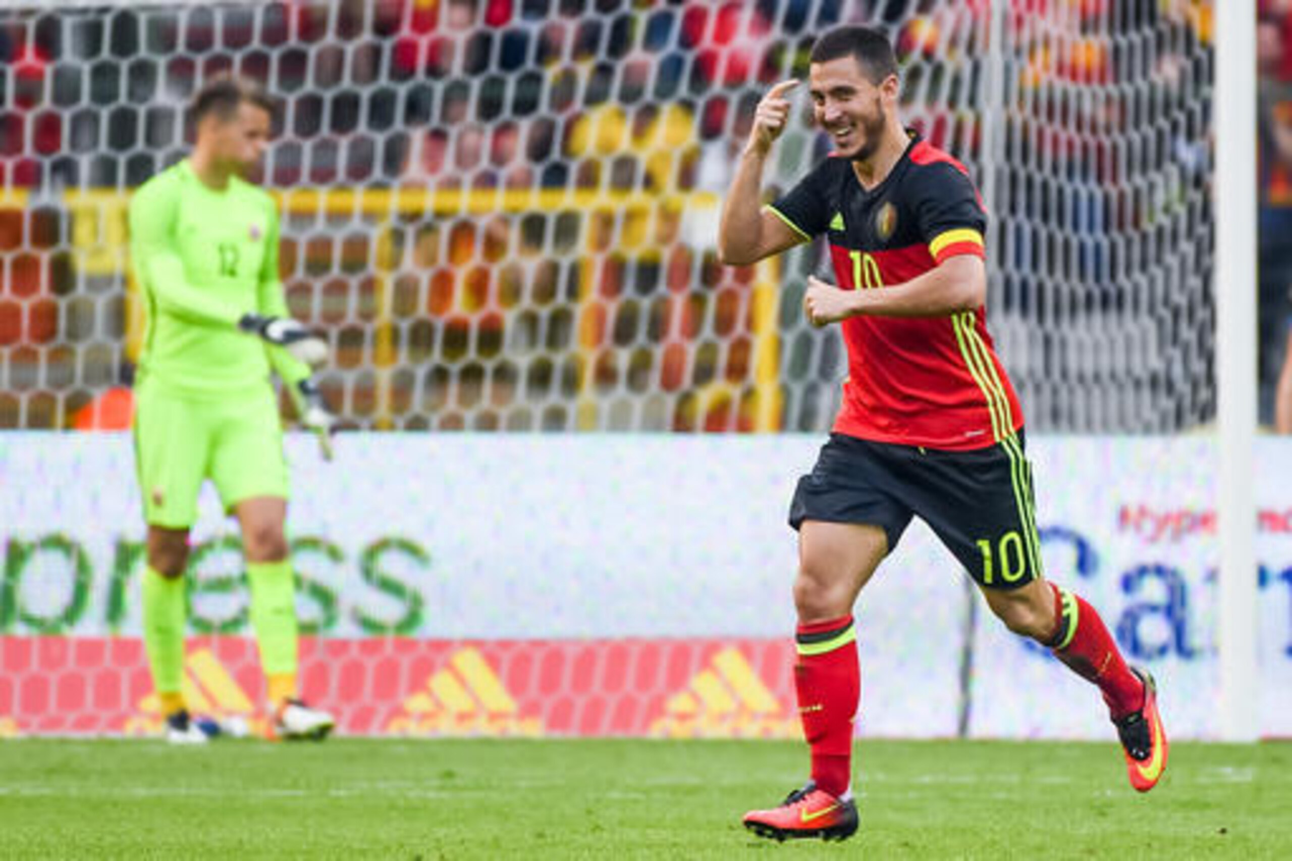 Hazard headed an equaliser in Belgium's 3-2 friendly win over Norway on Sunday.