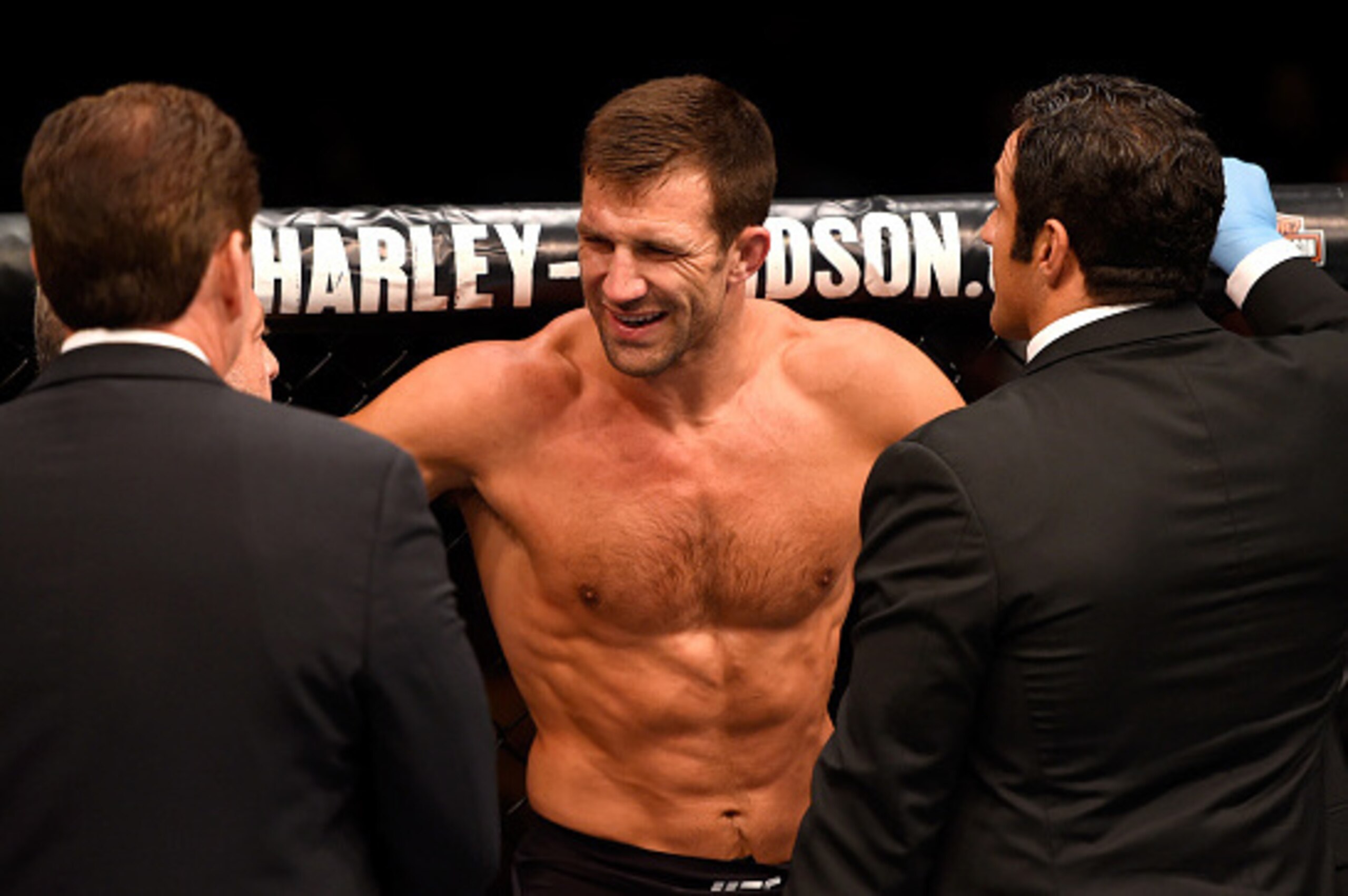 INGLEWOOD, CA - JUNE 04:  Luke Rockhold reacts post bout after losing to Michael Bisping in their UFC middleweight championship bout during the UFC 199 event at The Forum on June 4, 2016 in Inglewood, California.  (Photo by Josh Hedges/Zuffa LLC/Zuffa LLC