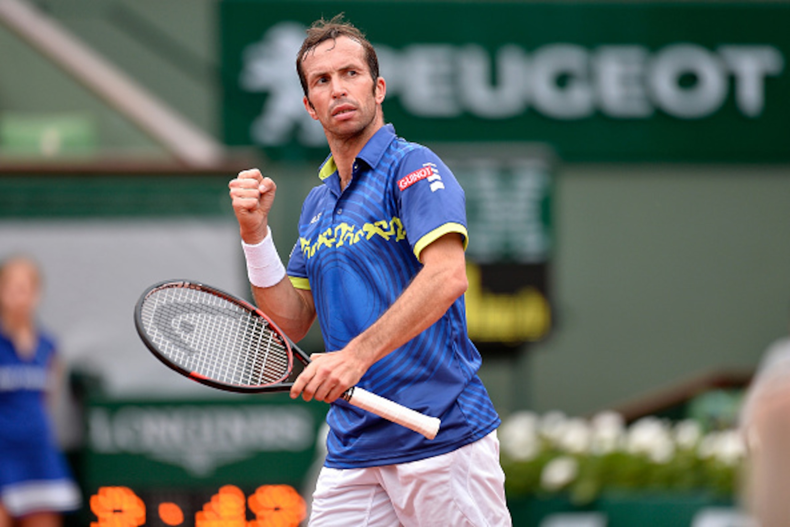 PARIS, FRANCE - MAY 24:  Radek Stepanek of Czech Republic reacts during his men's single first round match against Andy Murray of Great Britain at Roland Garros on May 24, 2016 in Paris, France.  (Photo by Aurelien Meunier/Getty Images)