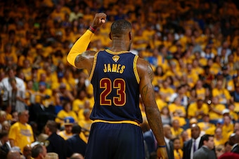 OAKLAND, CA - JUNE 5:  LeBron James #23 of the Cleveland Cavaliers during the game against the Golden State Warriors in Game Two of the 2016 NBA Finals on June 5, 2016 at Oracle Arena in Oakland, California. NOTE TO USER: User expressly acknowledges and a