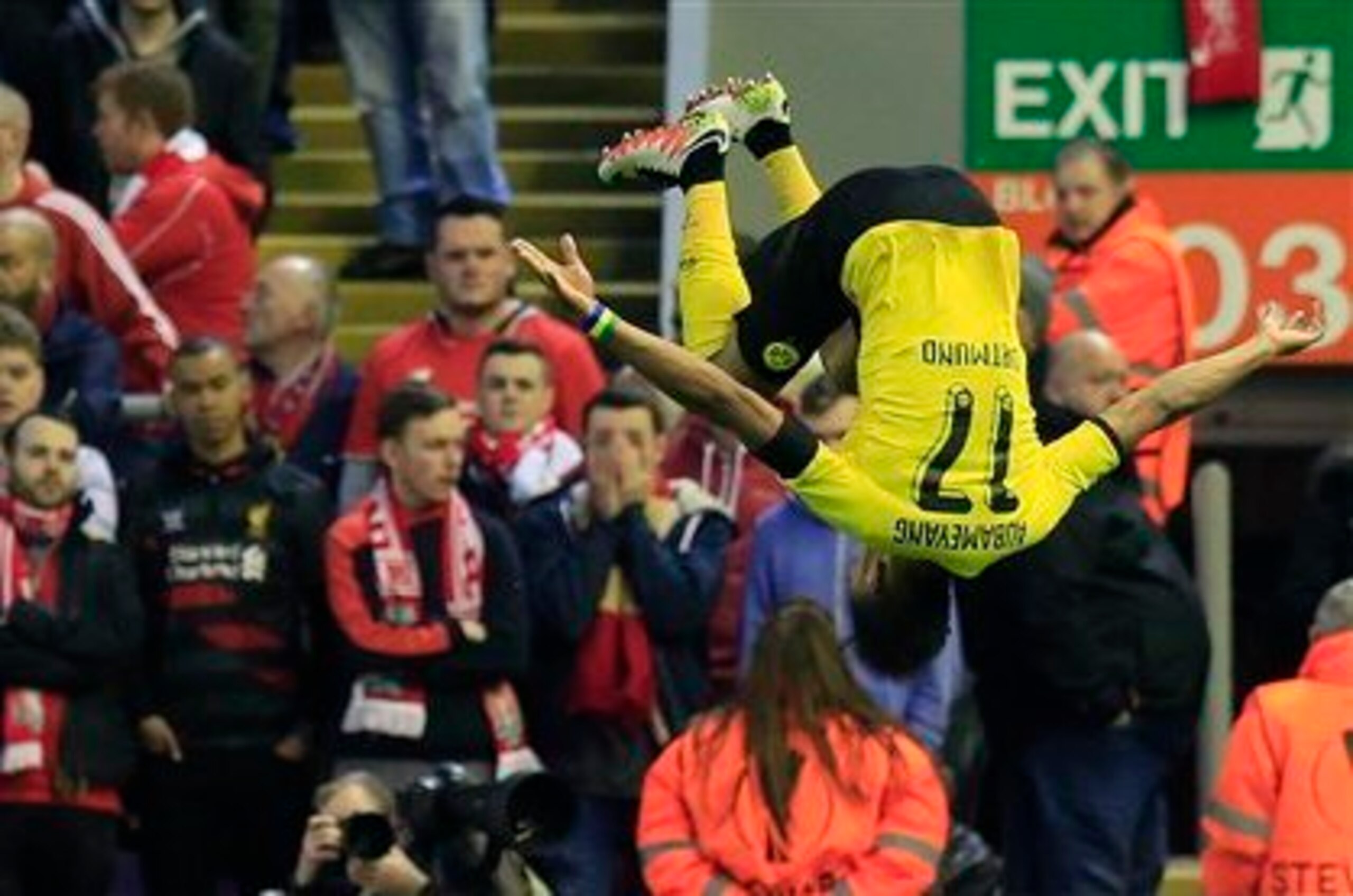 Have fans at the Signal-Iduna Park seen Aubameyang's trademark somersault for the last time?