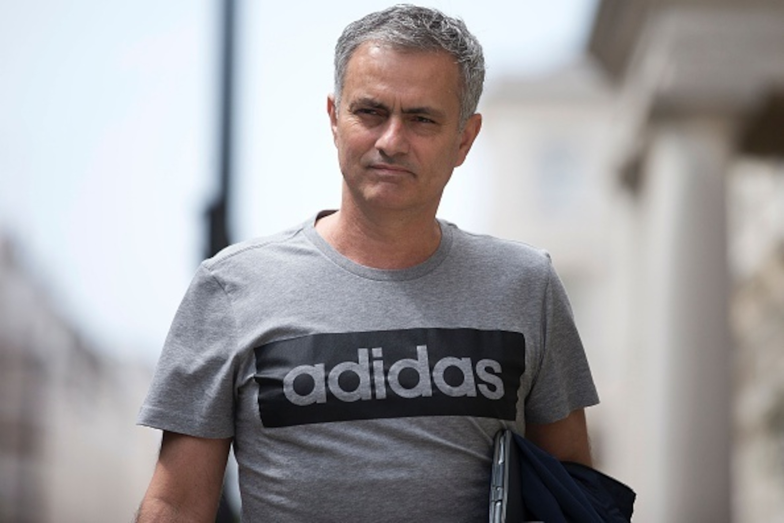 TOPSHOT - Manchester United's new Portuguese manager Jose Mourinho returns to his home in central London on May 27, 2016.
Manchester United on Friday anointed Jose Mourinho as their new manager to launch a third bid in less than three years to transform t