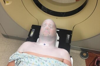 Clate receiving tests in the hospital.