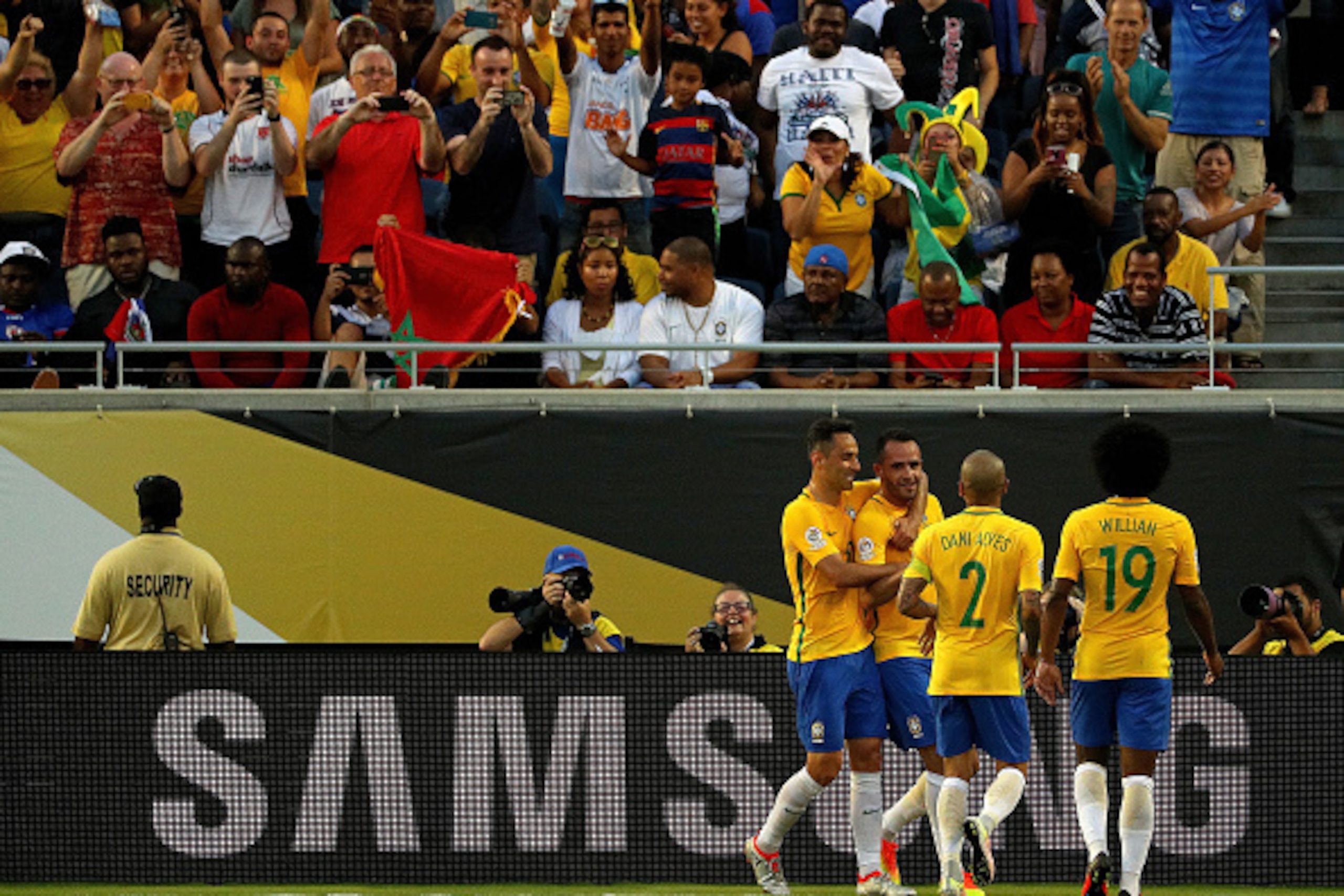 ORLANDO, FL - JUNE 08: Jonas #9 of Brazil celebrates a goal during a Group B match of the 2016 Copa America Centenario against the Haiti at Camping World Stadium on June 8, 2016 in Orlando, Florida. (Photo by Mike Ehrmann/Getty Images) ORLANDO, FL - JUNE 08: Jonas #9 of Brazil celebrates a goal during a Group B match of the 2016 Copa America Centenario against the Haiti at Camping World Stadium on June 8, 2016 in Orlando, Florida. (Photo by Mike Ehrmann/Getty Images)