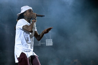 INDIO, CA - APRIL 22:  Recording artist Lil Wayne performs onstage during day 1 of the 2016 Coachella Valley Music & Arts Festival Weekend 2 at the Empire Polo Club on April 22, 2016 in Indio, California.  (Photo by Michael Tullberg/Getty Images for Coach