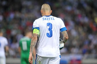 2016.06.04 Trnava, Slowacja
Pilka Nozna Reprezentacja Mecz towarzyski
Slowacja - Irlandia Polnocna 
N/z Martin Skrtel
Foto Rafal Rusek / PressFocus

2016.06.04 Trnava, Slovakia
Football Friendly Game
Slovakia - Northern Ireland
Martin Skrtel
Credit: Rafal