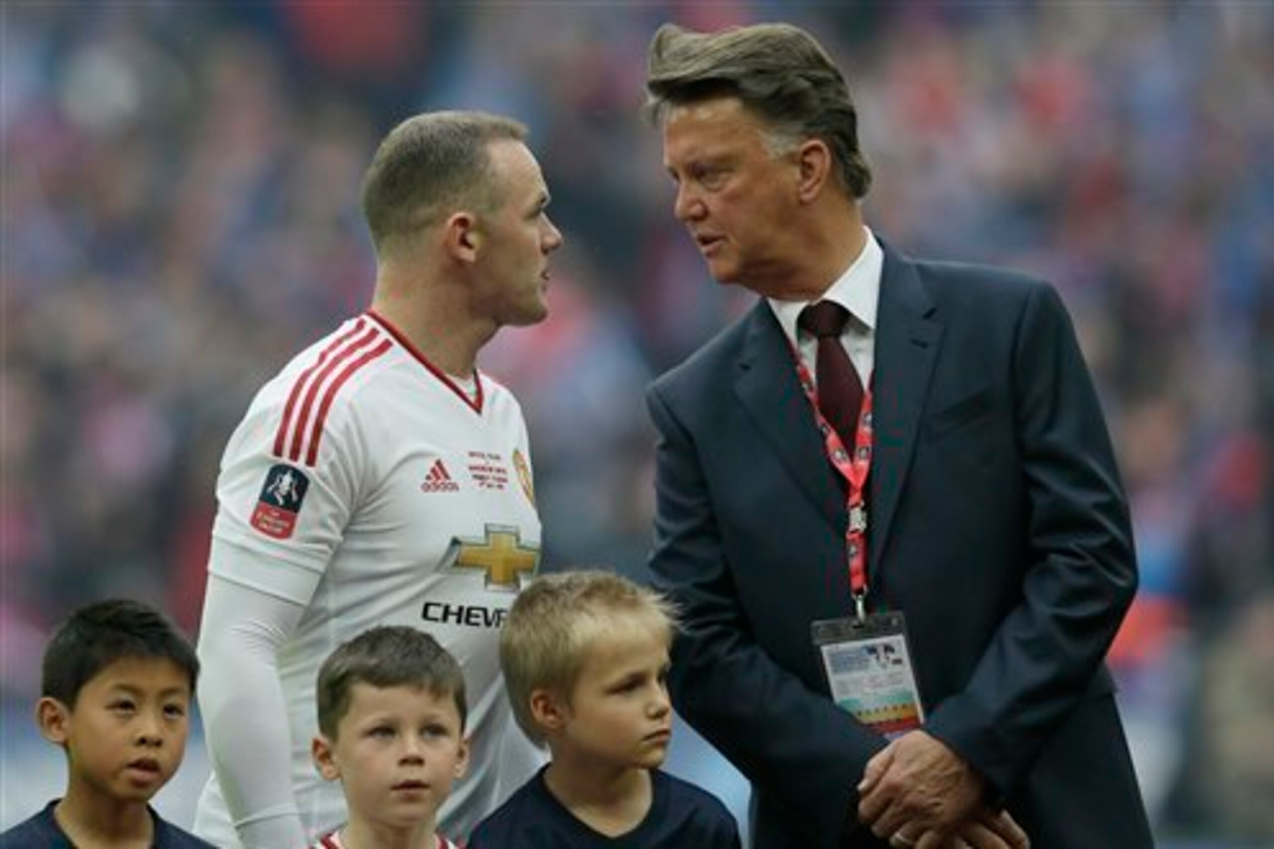 Rooney and Van Gaal at the FA Cup final.