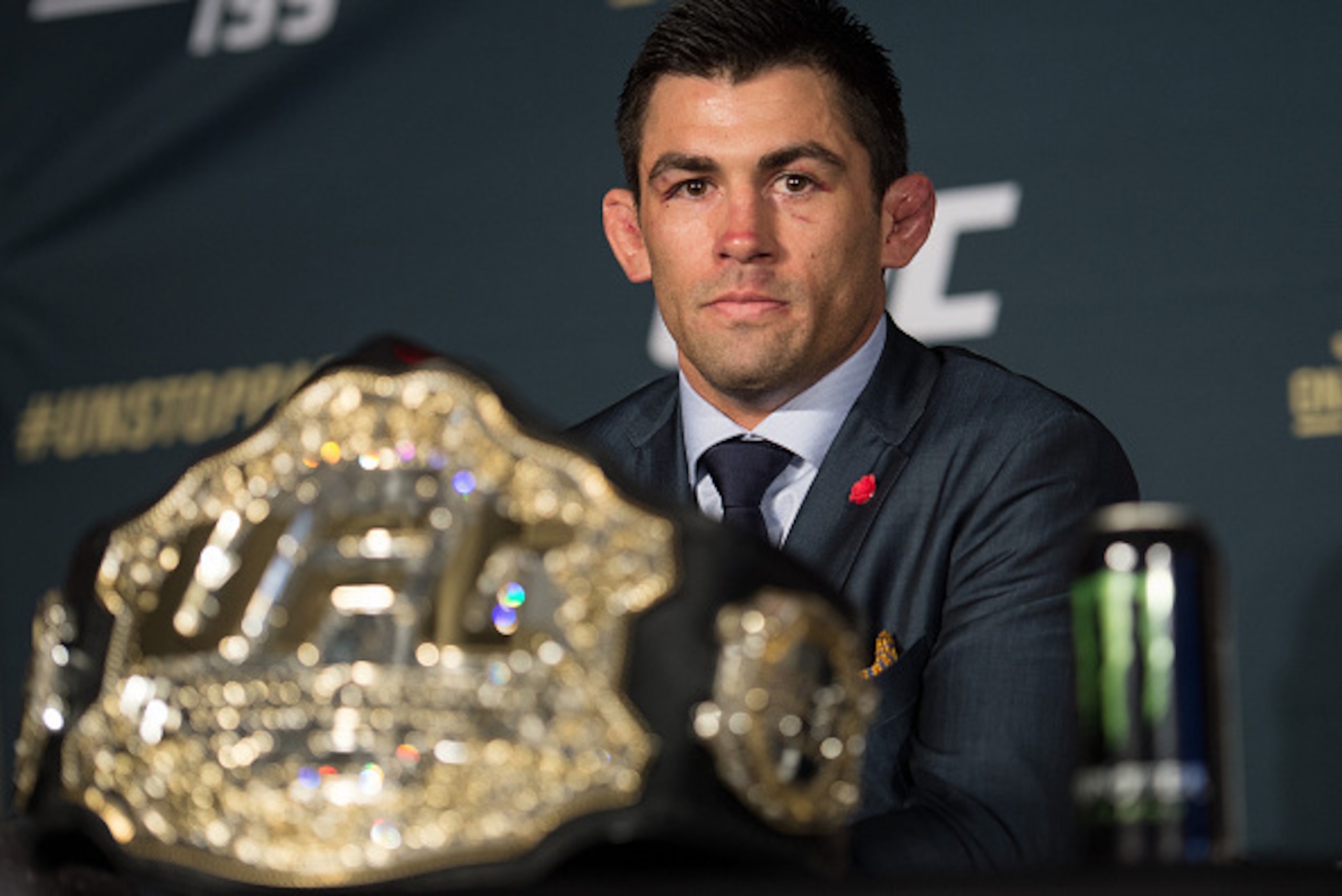 INGLEWOOD, CA - JUNE 04:  Dominick Cruz speaks to the media during the post fight press conference after the UFC 199 event at The Forum on June 4, 2016 in Inglewood, California.  (Photo by Brandon Magnus/Zuffa LLC/Zuffa LLC via Getty Images)