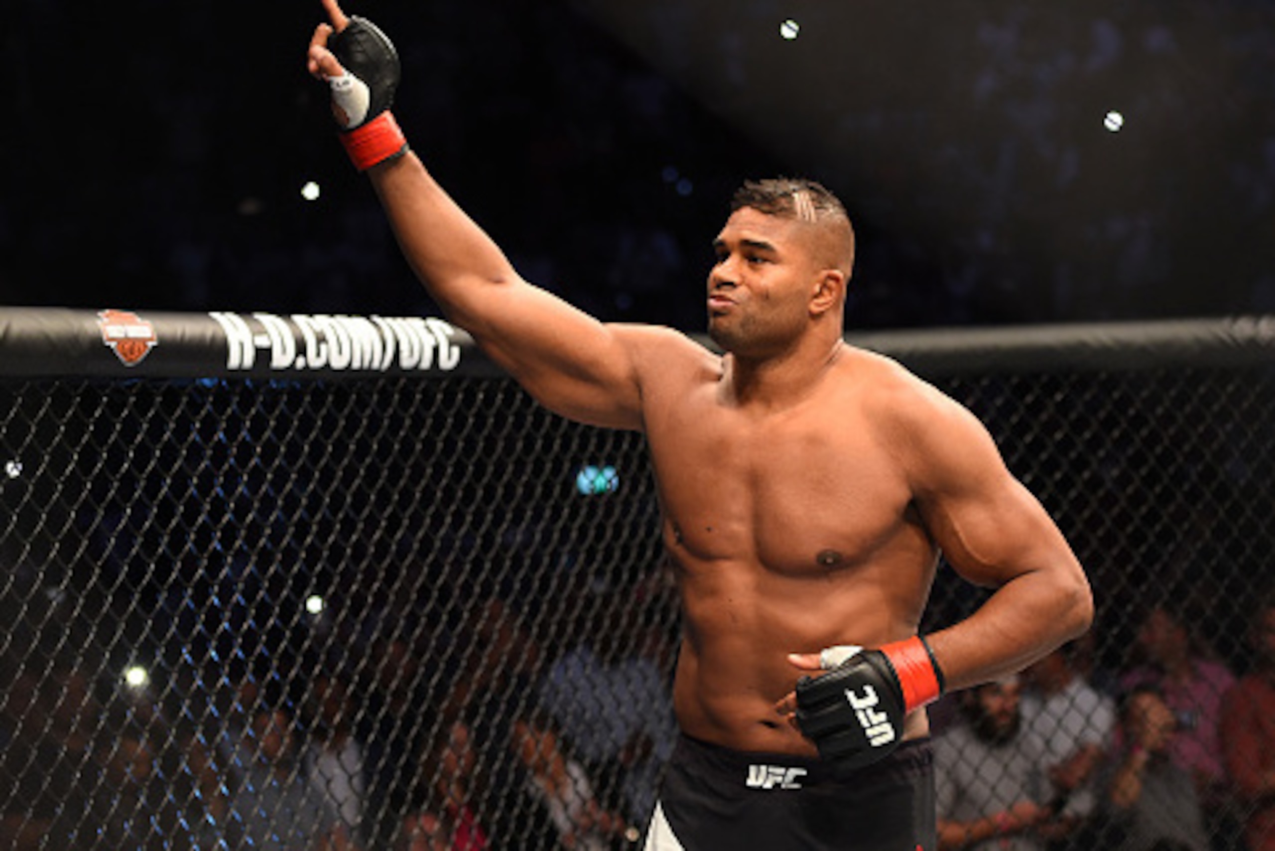 ROTTERDAM, NETHERLANDS - MAY 08:  Alistair Overeem enters the Octagon before facing Andrei Arlovski  in their heavyweight bout during the UFC Fight Night event at Ahoy Rotterdam on May 8, 2016 in Rotterdam, Netherlands. (Photo by Josh Hedges/Zuffa LLC/Zuf