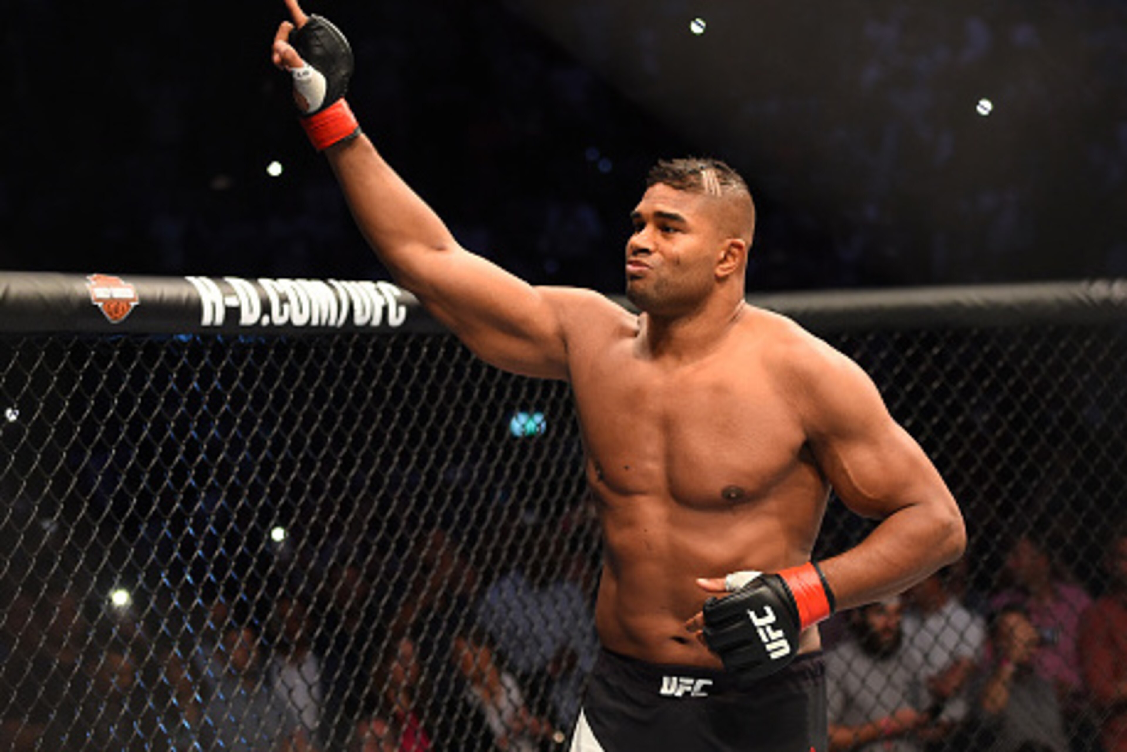 ROTTERDAM, NETHERLANDS - MAY 08:  Alistair Overeem enters the Octagon before facing Andrei Arlovski  in their heavyweight bout during the UFC Fight Night event at Ahoy Rotterdam on May 8, 2016 in Rotterdam, Netherlands. (Photo by Josh Hedges/Zuffa LLC/Zuf