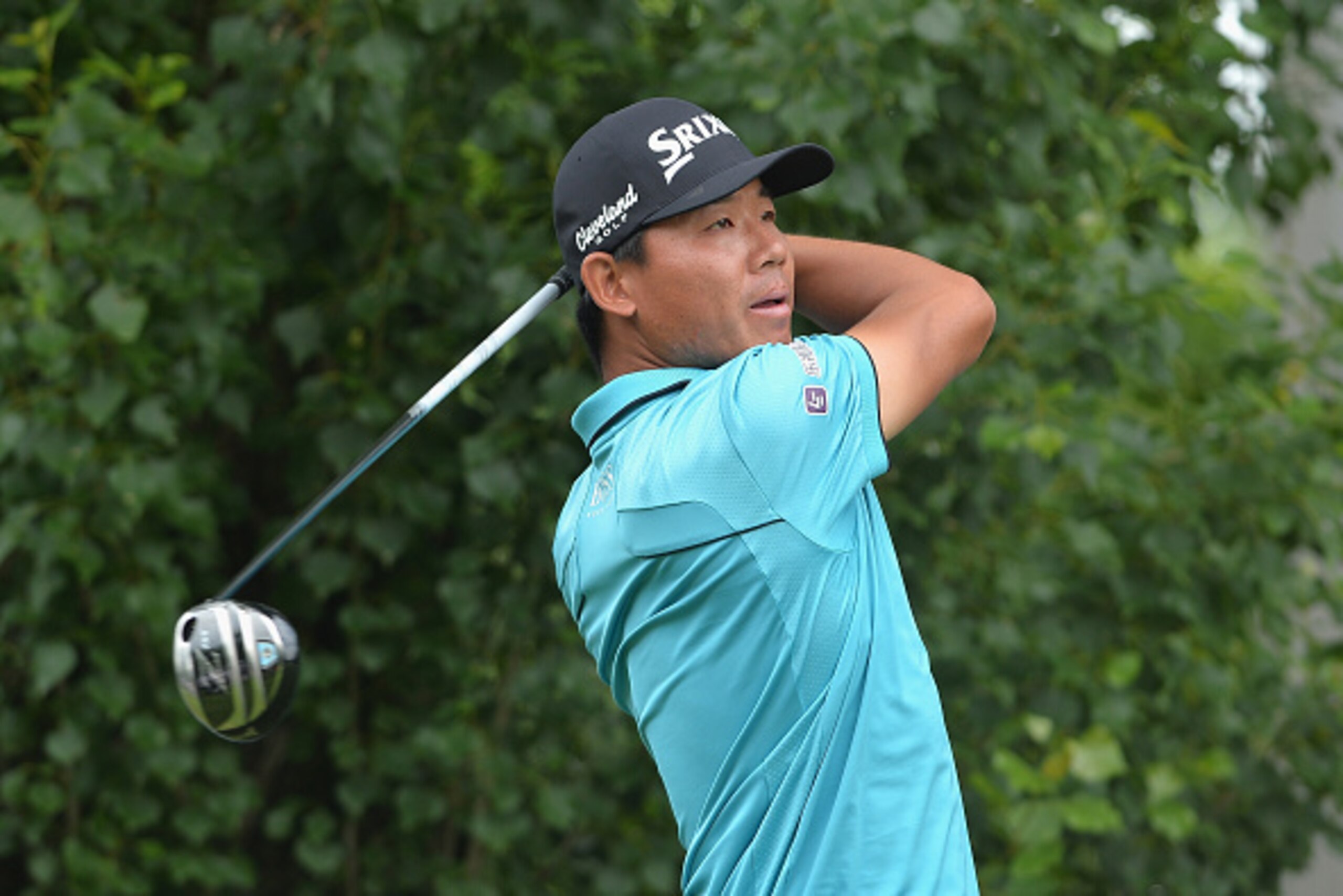 ATZENBRUGG, AUSTRIA - JUNE 11:  Ashun Wu tees off on the 4th during the third round of the Lyoness Open at Diamond Country Club on June 11, 2016 in Atzenbrugg, Austria.  (Photo by Mark Runnacles/Getty Images)