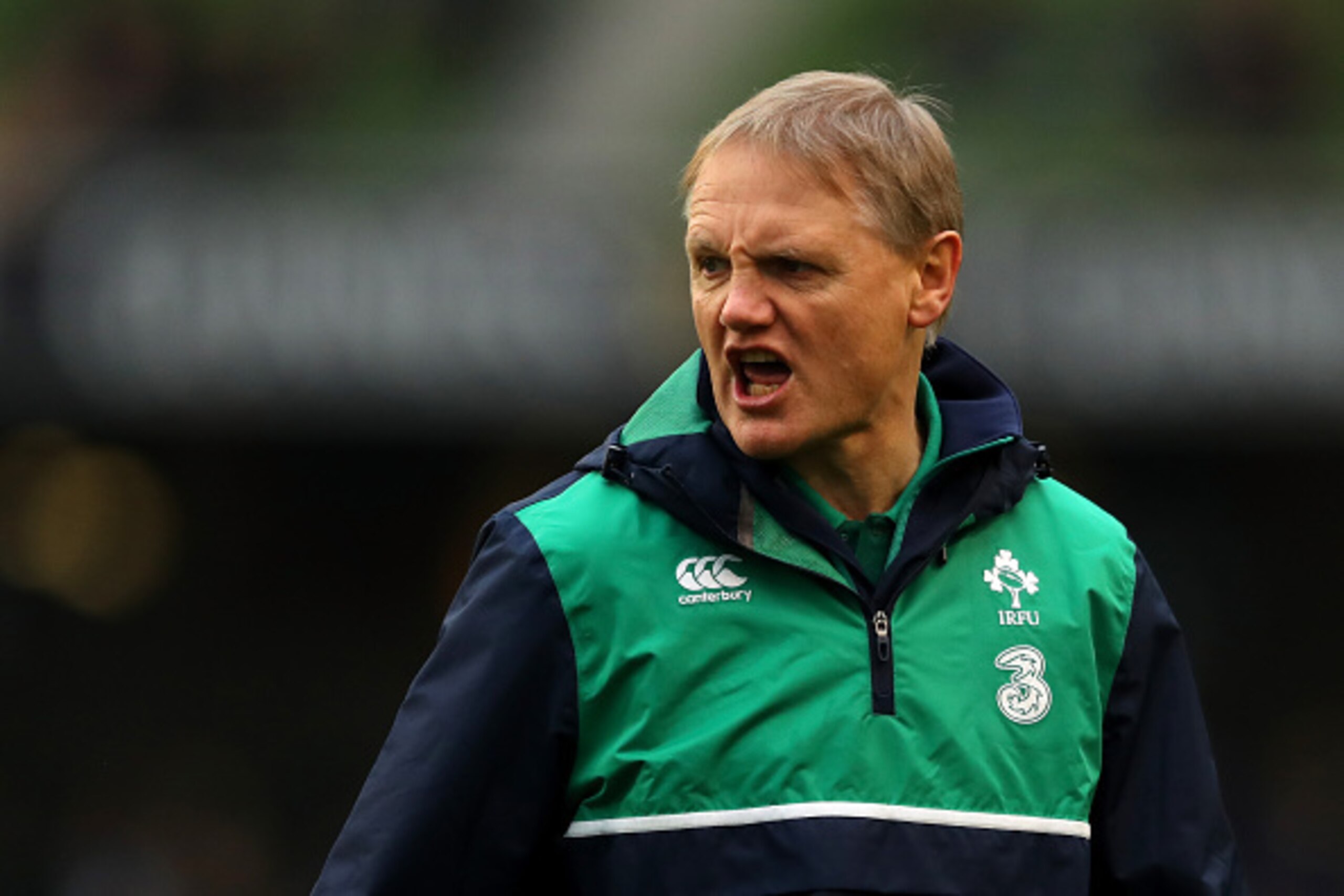 DUBLIN, IRELAND - MARCH 19:  Joe Schmidt the head coach of Ireland watches over his team warm up prior to kickoff during the RBS Six Nations match between Ireland and Scotland at the Aviva Stadium on March 19, 2016 in Dublin, Ireland.  (Photo by Richard H