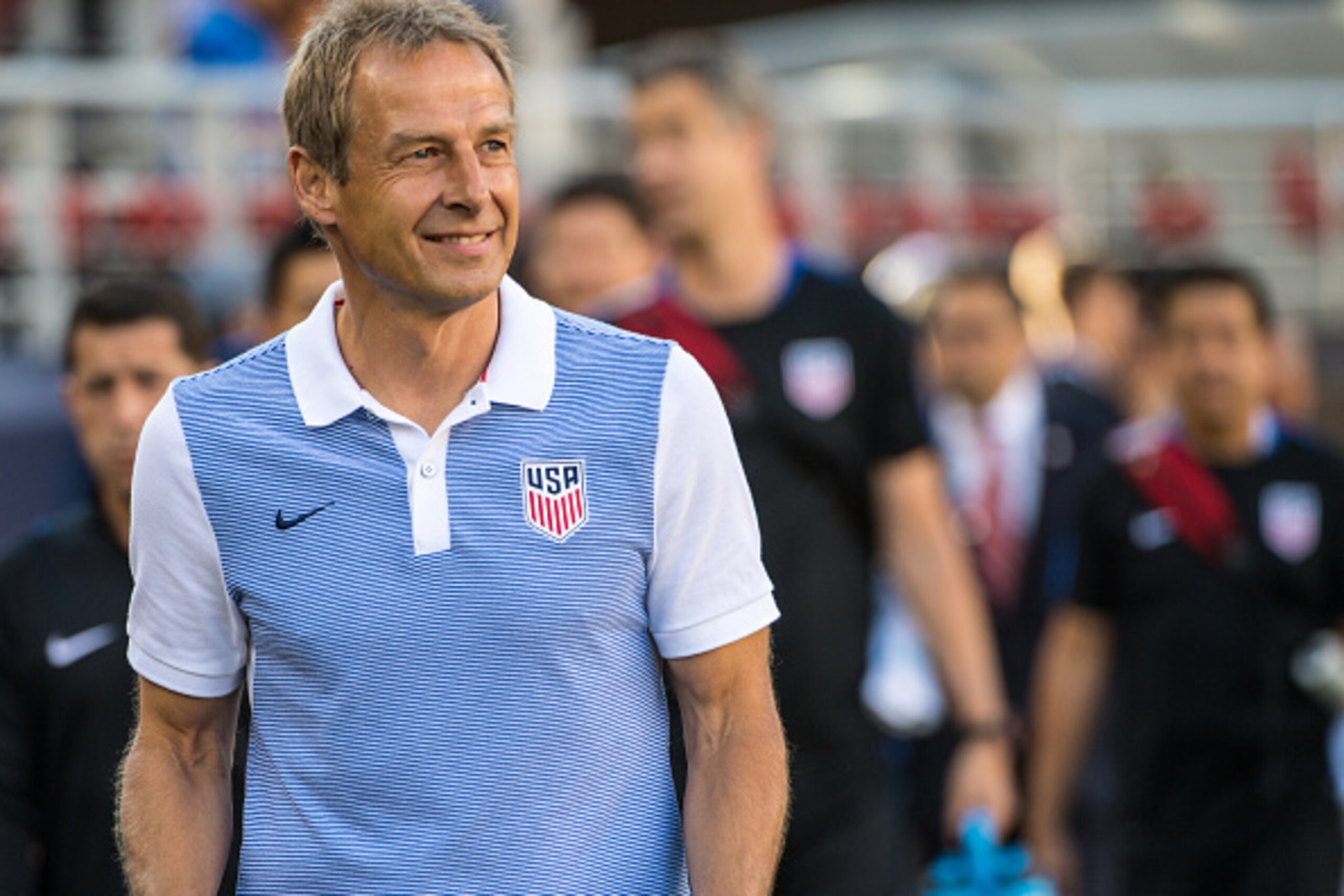 SANTA CLARA, CA - JUNE 3: Jurgen Klinsmann head coach of the United States during the Copa America Centenario Group A match between the United States and Columbia at Levi's Stadium on June 3, 2016 in Santa Clara, California.  Colombia won the match 2-0 (P