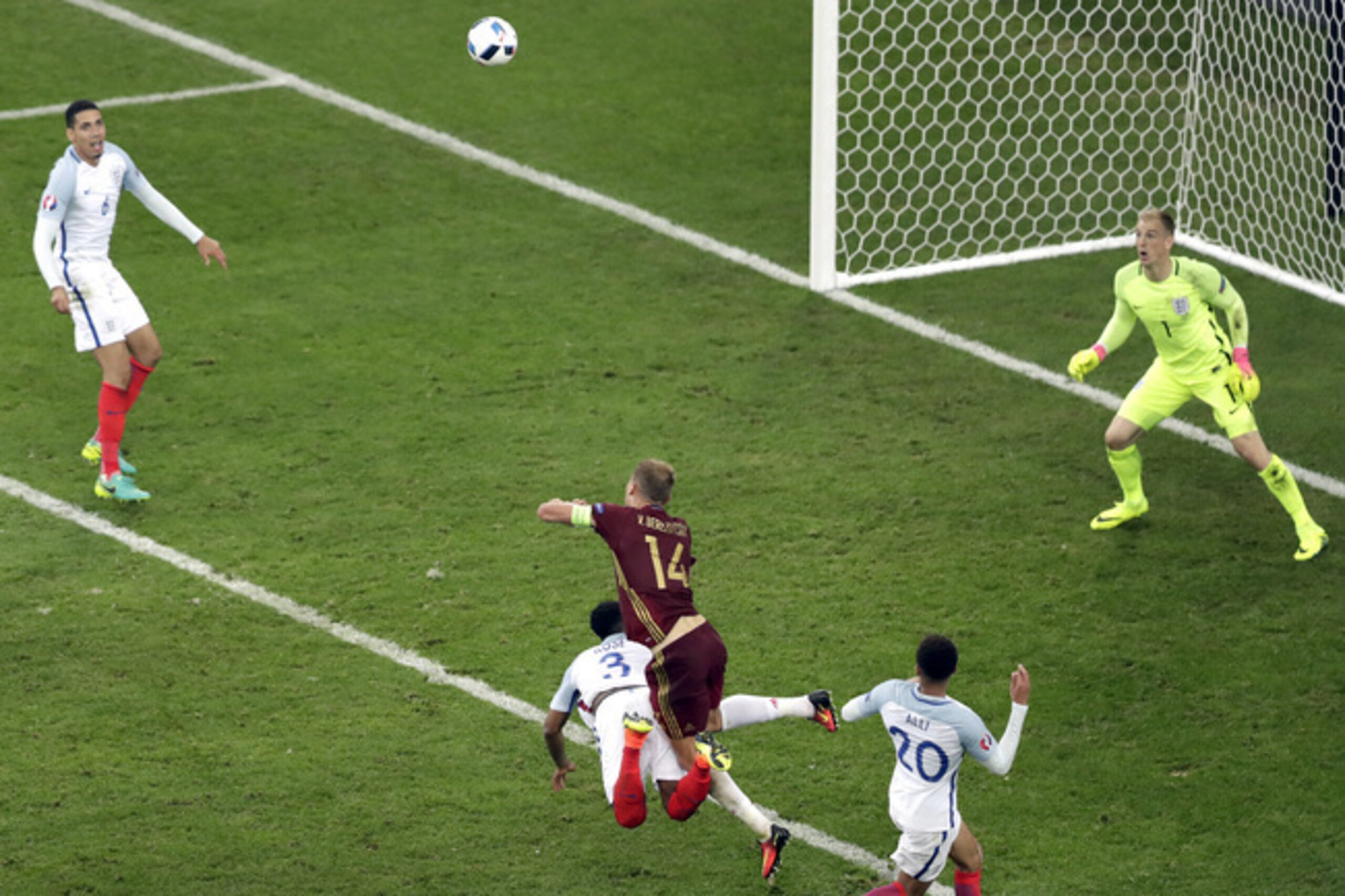 Vasili Berezutski caught England out after they failed to sufficiently reorganise after a Russia corner.