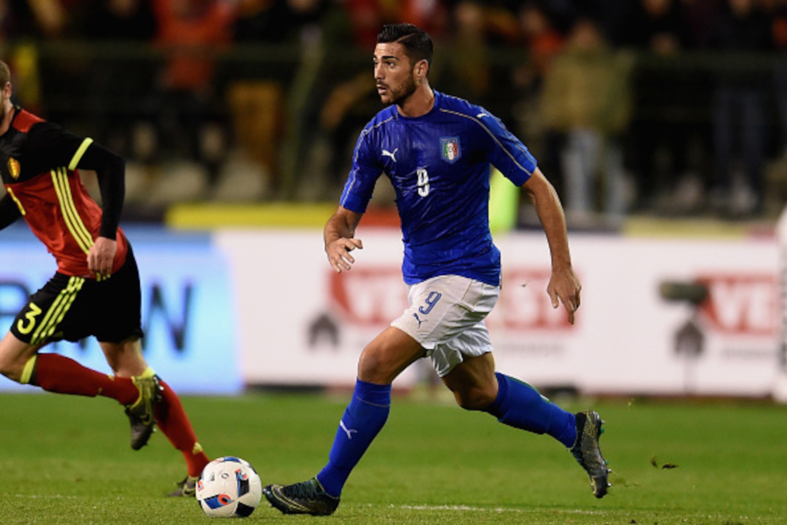 BRUSSELS, BELGIUM - NOVEMBER 13: Graziano Pelle of Italy in action during the international friendly match between Belgium and Italy at King Baudouin Stadium on November 13, 2015 in Brussels, Belgium. (Photo by Claudio Villa/Getty Images) BRUSSELS, BELGIUM - NOVEMBER 13: Graziano Pelle of Italy in action during the international friendly match between Belgium and Italy at King Baudouin Stadium on November 13, 2015 in Brussels, Belgium. (Photo by Claudio Villa/Getty Images)