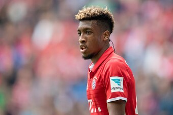 MUNICH, GERMANY - MAY 14:  Kingsley Coman of Muenchen looks on during the Bundesliga match between FC Bayern Muenchen and Hannover 96 at Allianz Arena on May 14, 2016 in Munich, Germany.  (Photo by Boris Streubel/Getty Images)